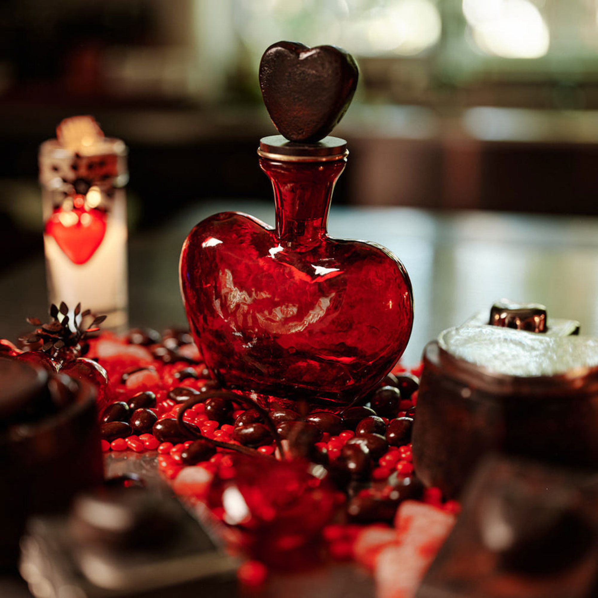 Dos Corazones Heart Decanter