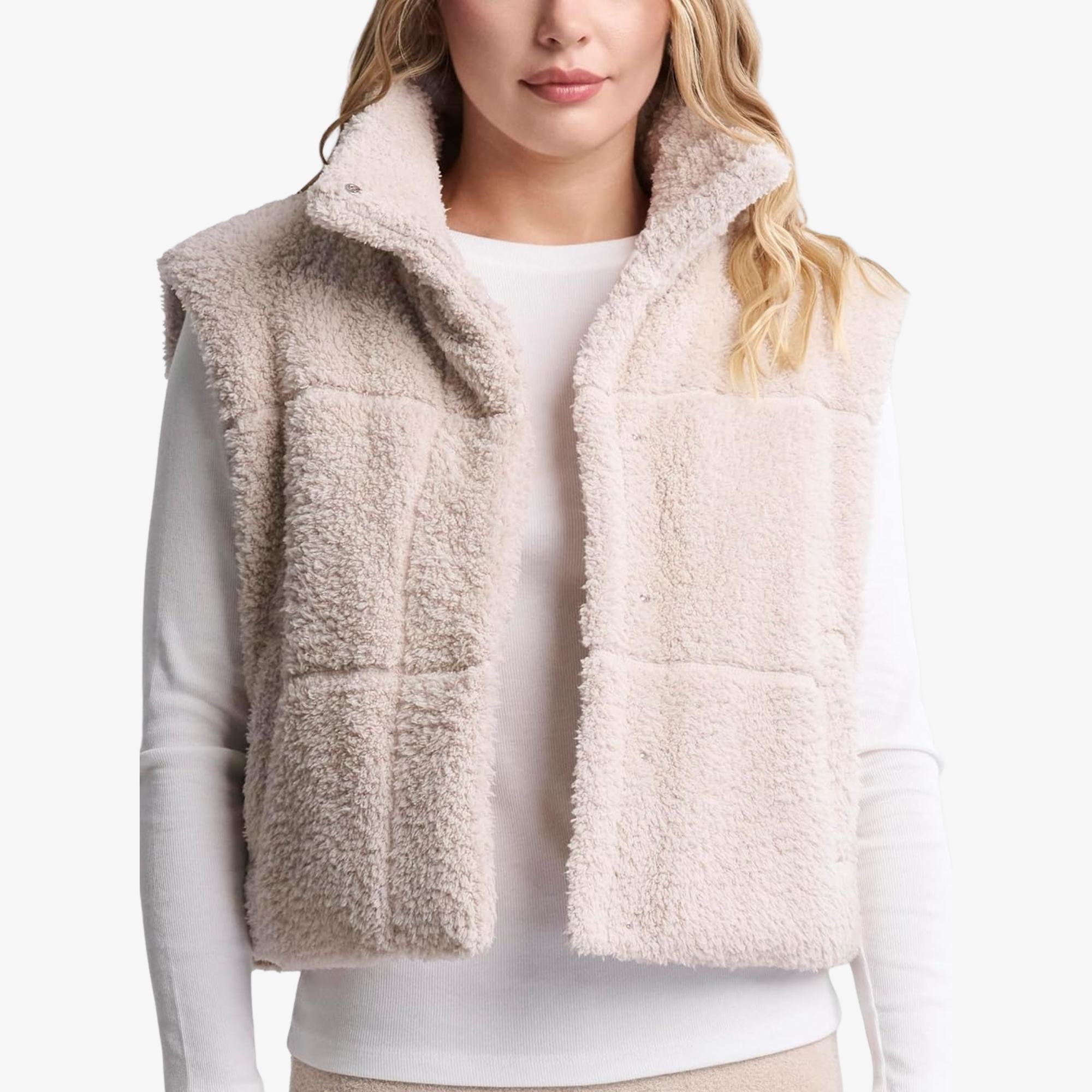 #color_Stone | Brushed CozyChic Puffer Vest