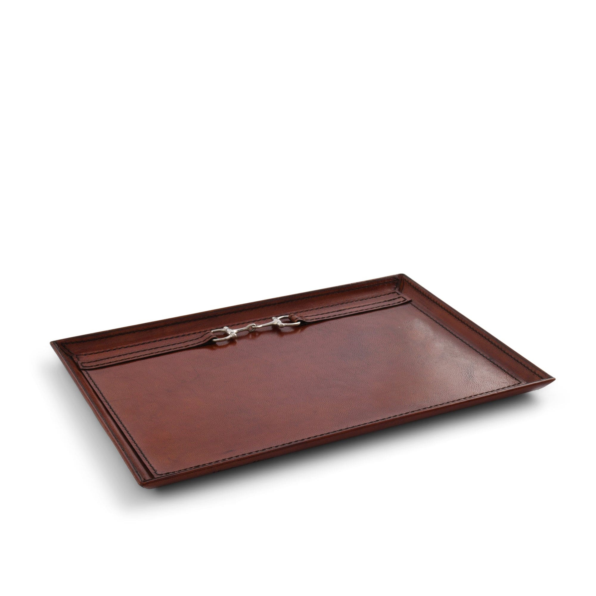 Equestrian Bit Leather Catchall Tray