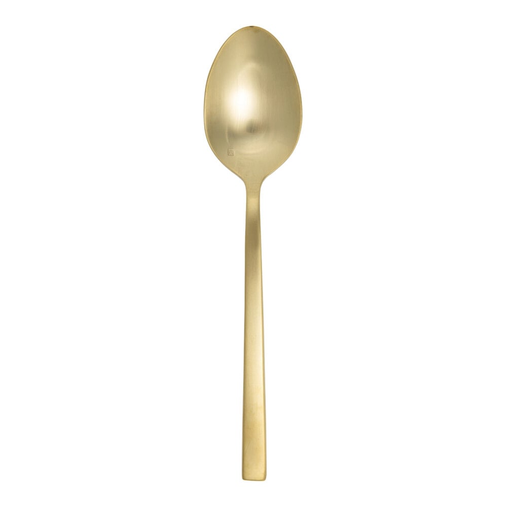 Arezzo Brushed Gold Serving Spoon 9.25"