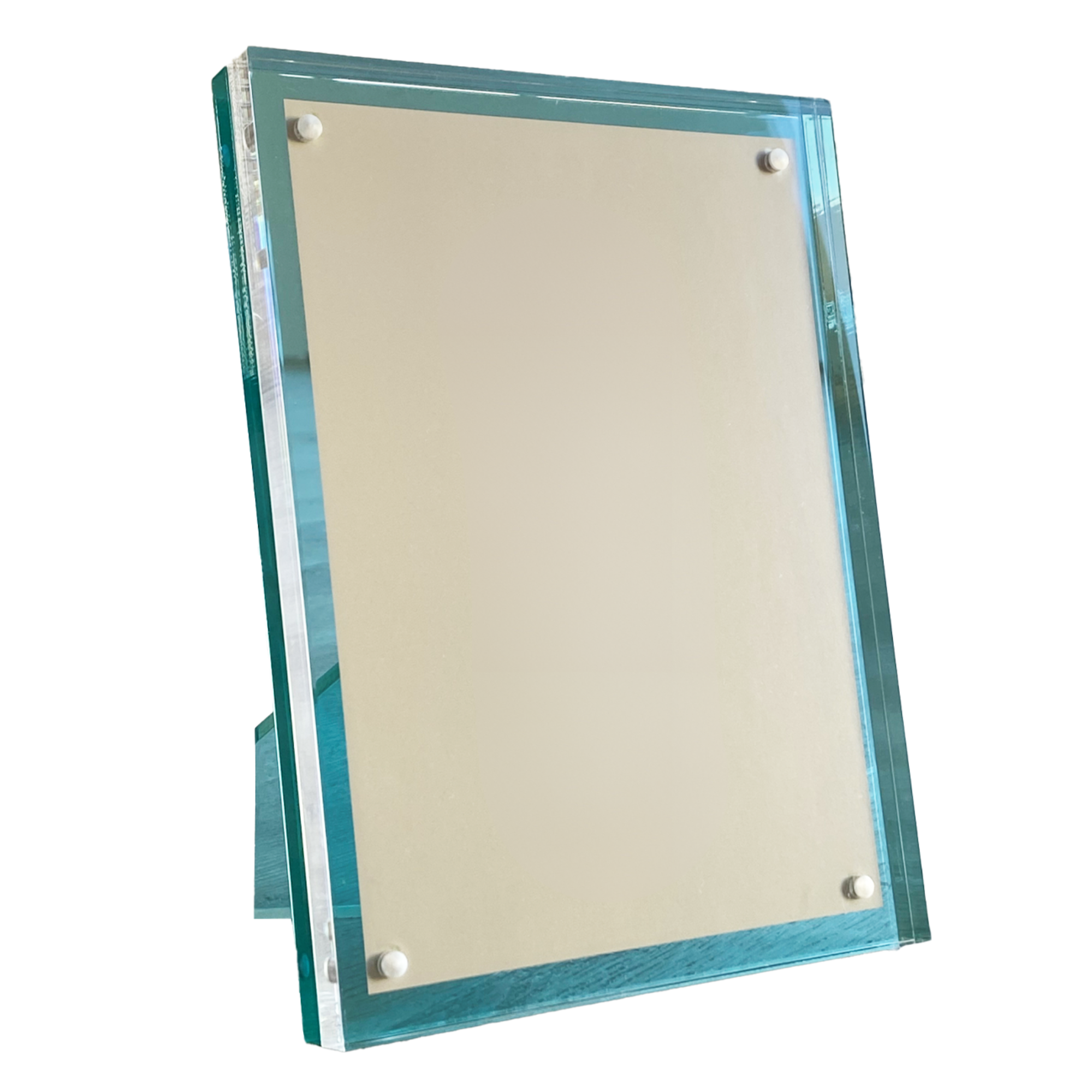 Lucite Frame with Turquoise Back