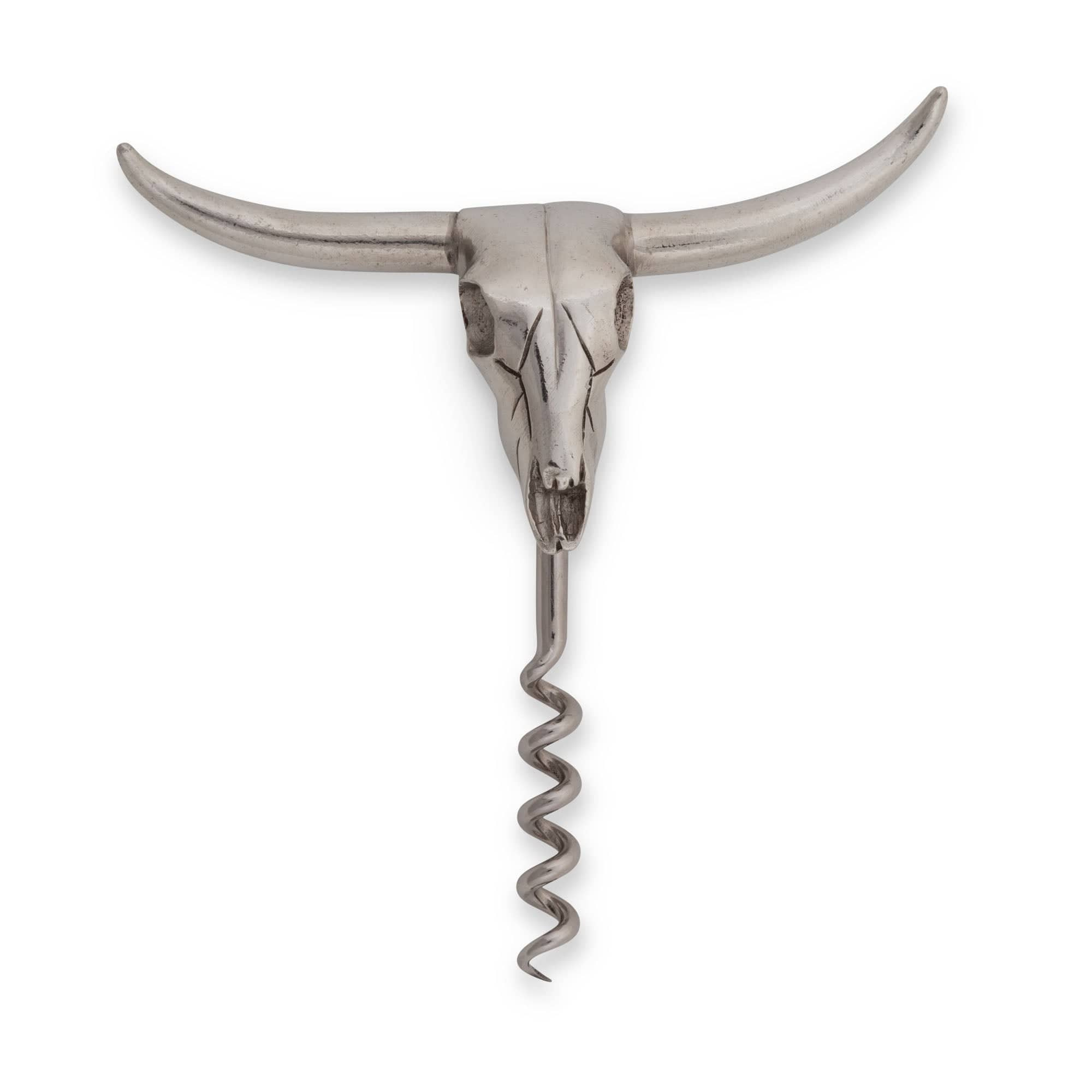 Pewter Cow Longhorn Wine Pull