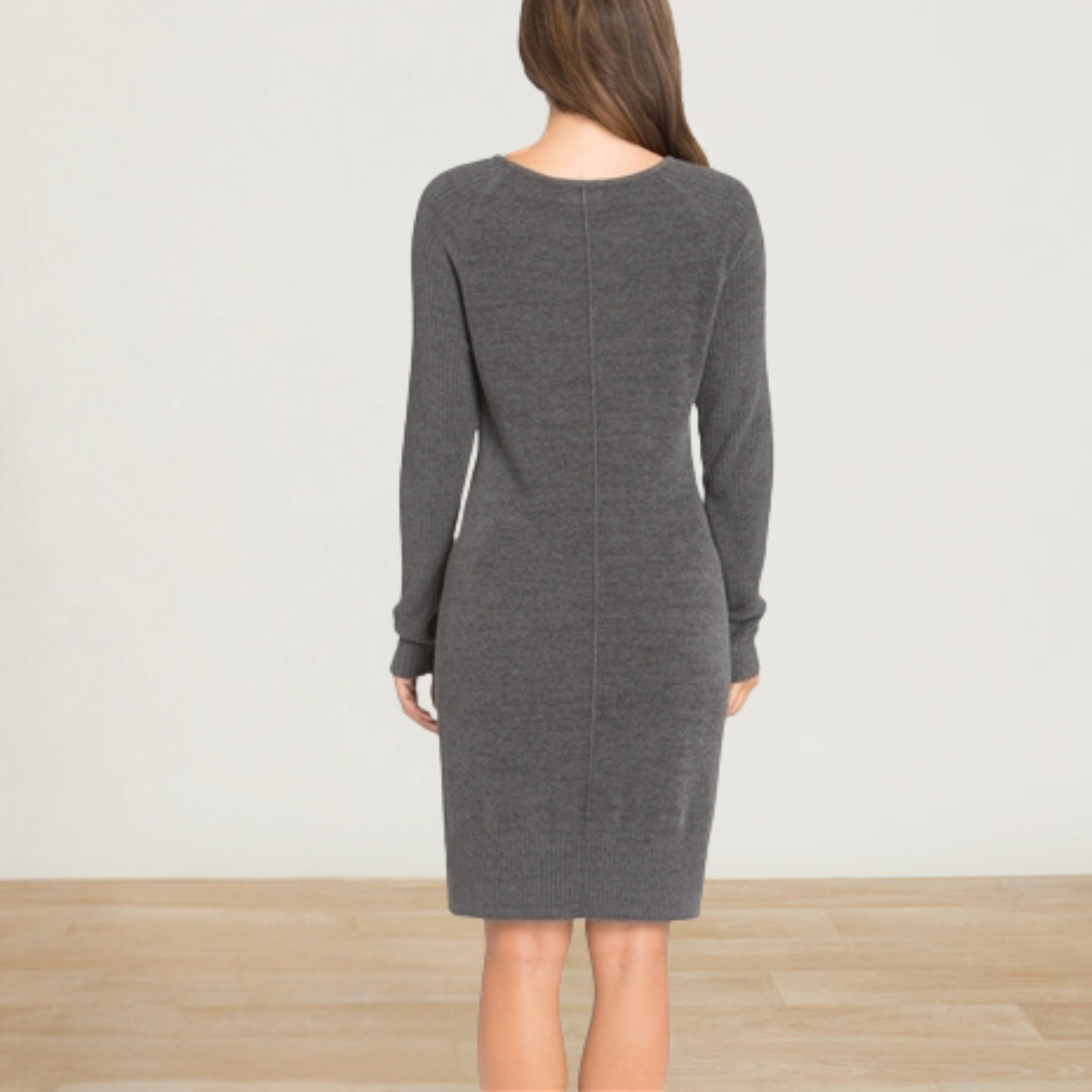 CozyChic Ultra Lite Long Sleeved Dress - Carbon