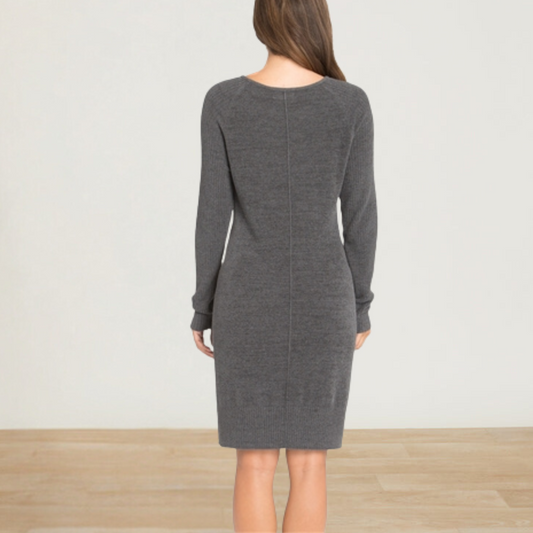 CozyChic Ultra Lite Long Sleeved Dress - Carbon