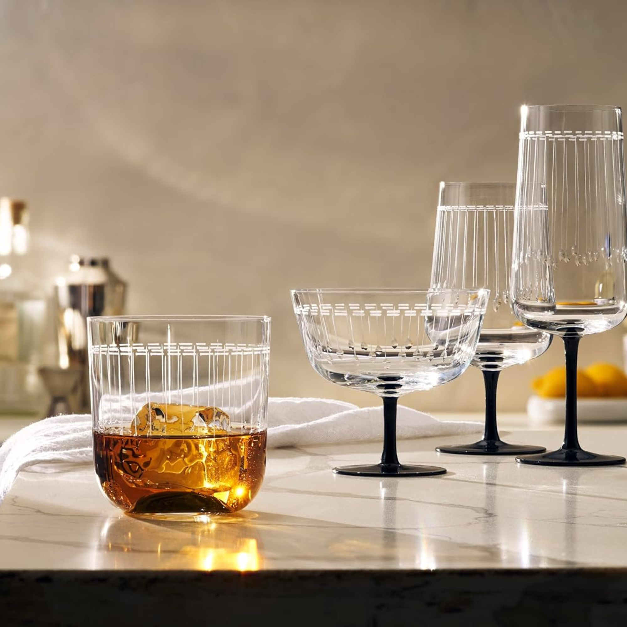 Handmade Glamorous Whiskey - Set of 2