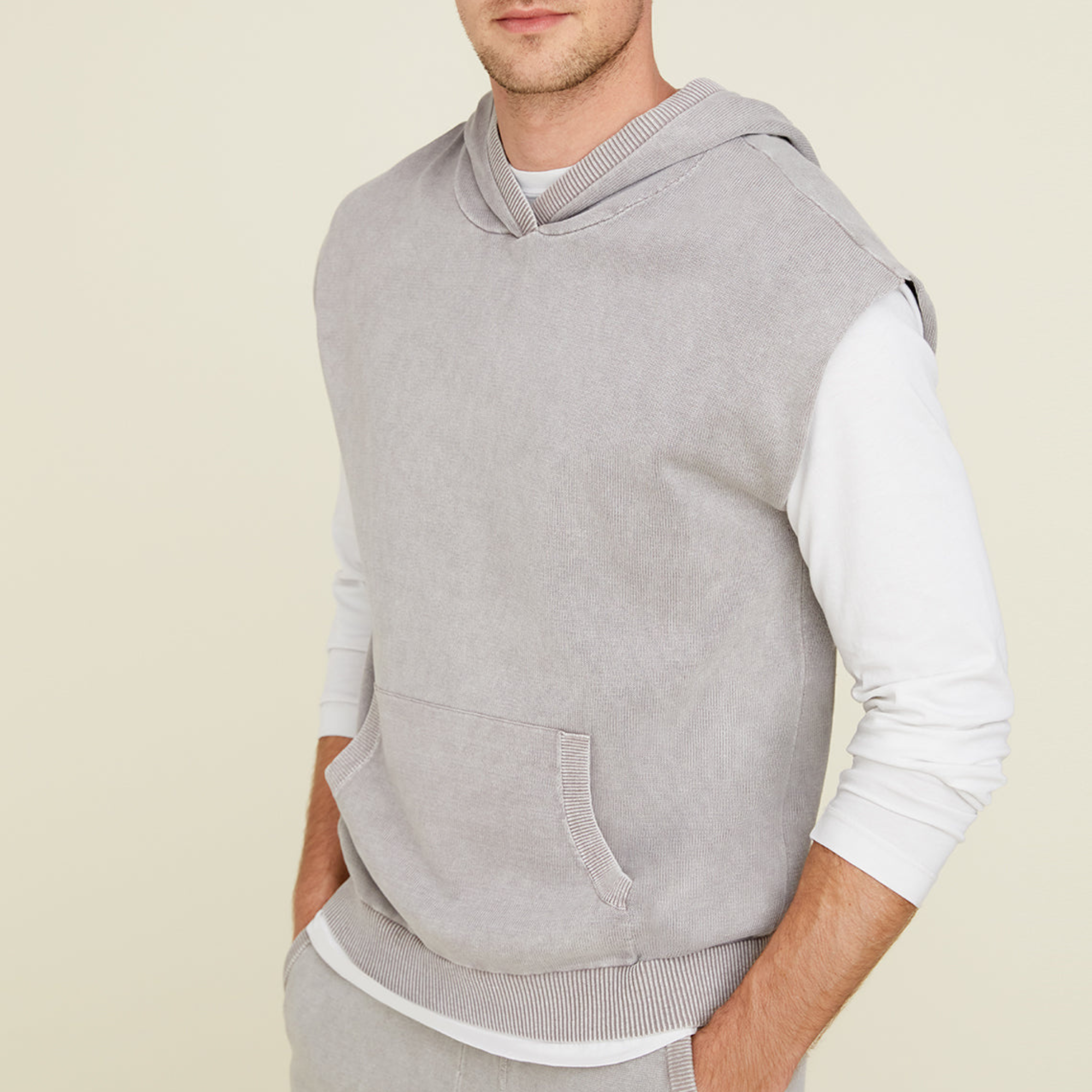 Men's Sunbleached Sleeveless Hoodie