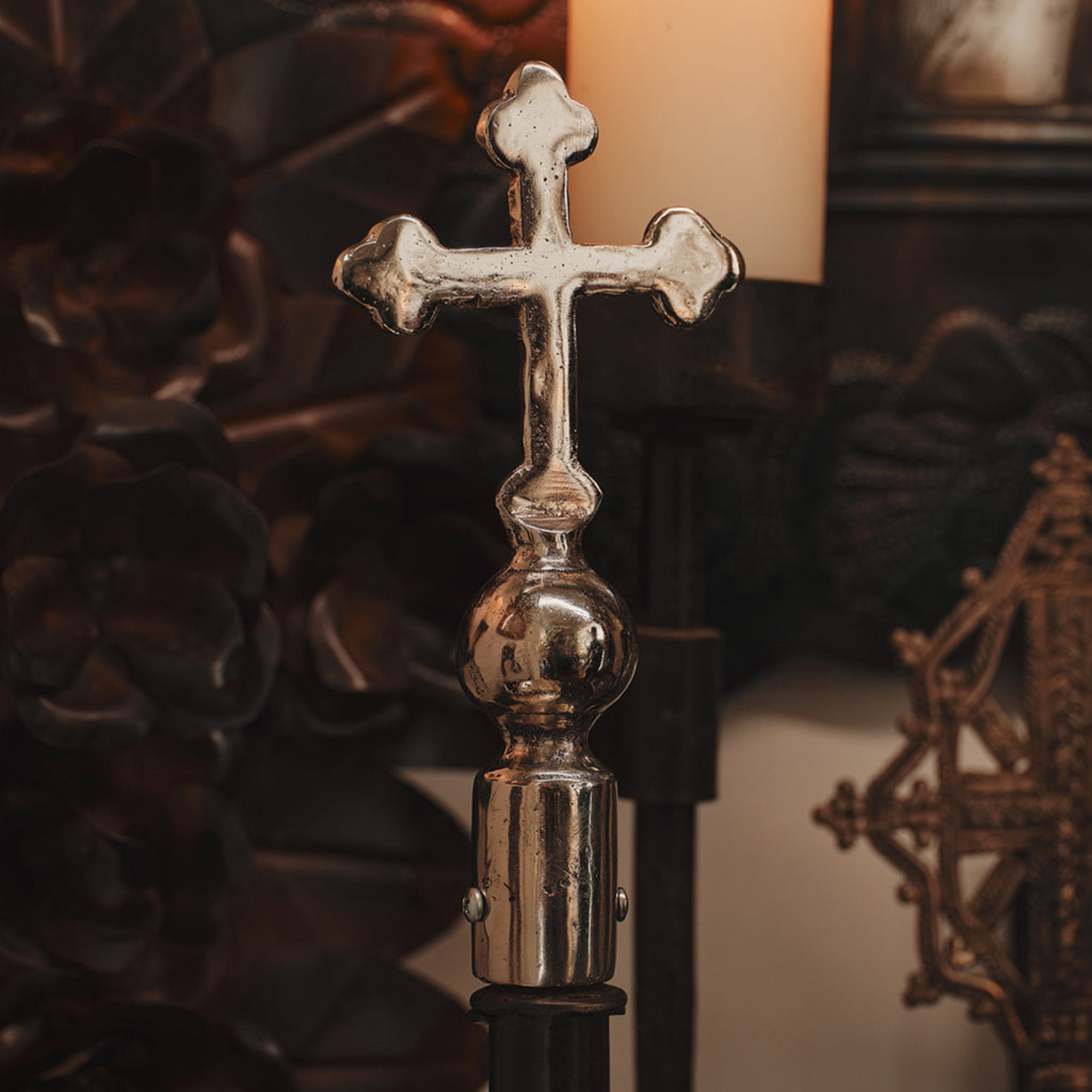 Cruz Procesional Cross - Nickel