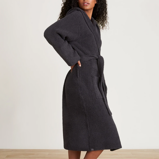 CozyChic Ribbed Hooded Robe