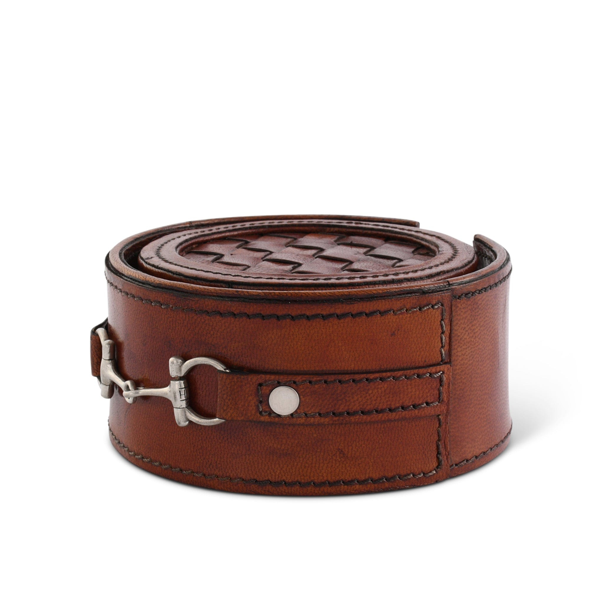 Equestrian Bit Leather Coaster Set