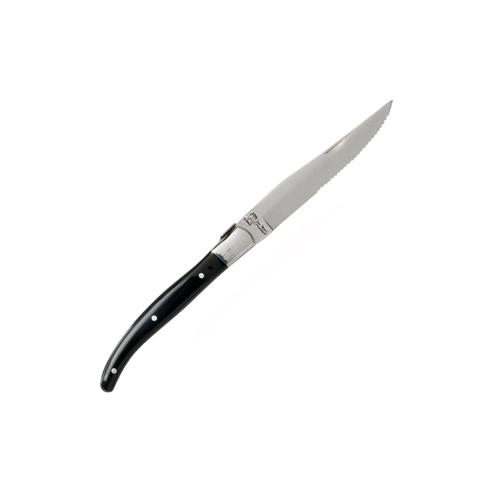 Provençal Black Handle Serrated Steak Knife - Set of 6