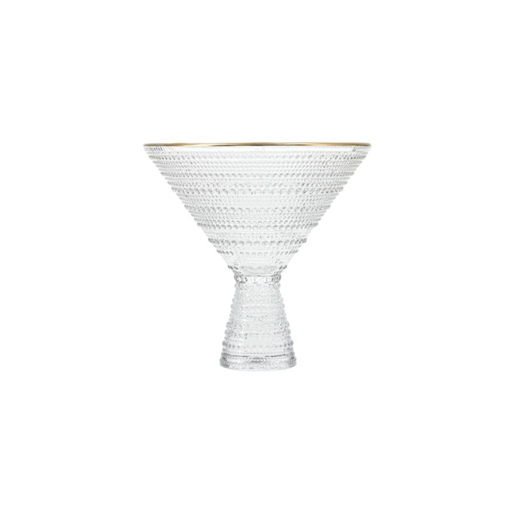 Jupiter Clear Gold Rimmed Martini - Set of 4