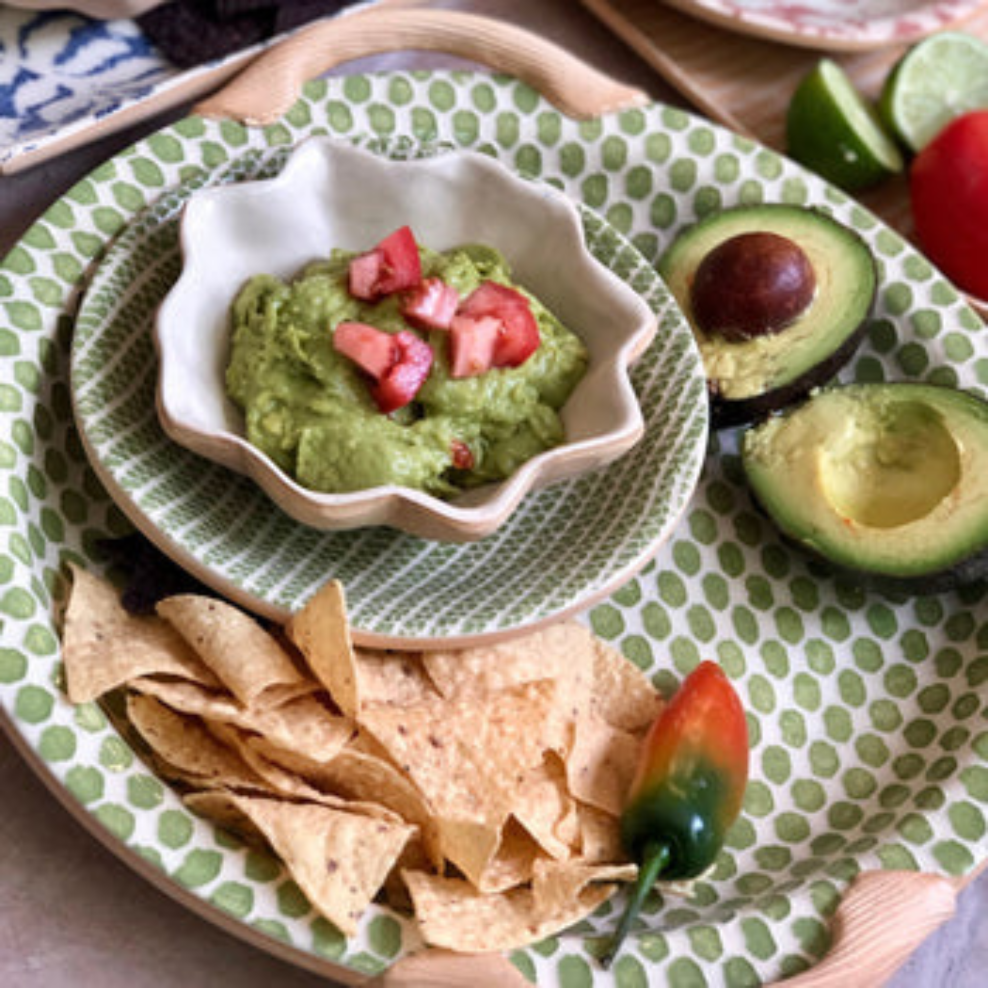 Round Platter With Handles