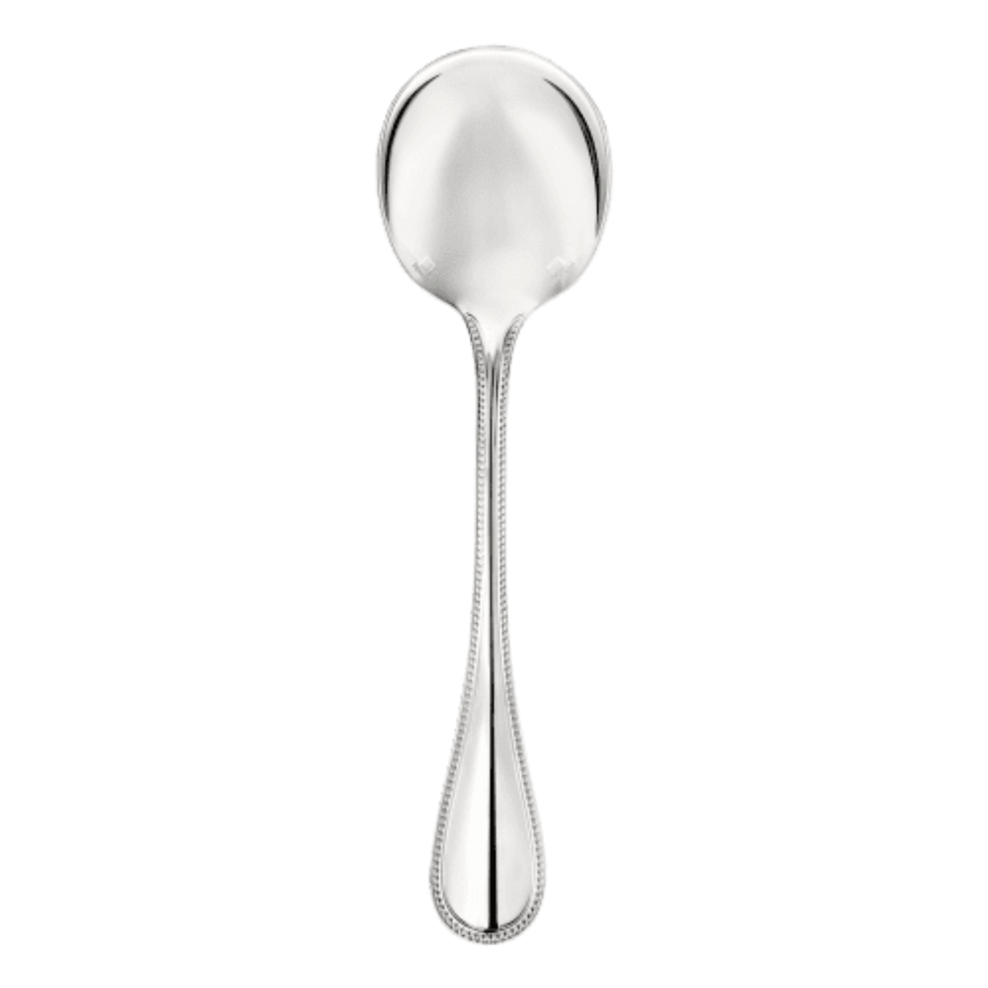 Perles Silver Plated Cream Soup Spoon - Set of 6