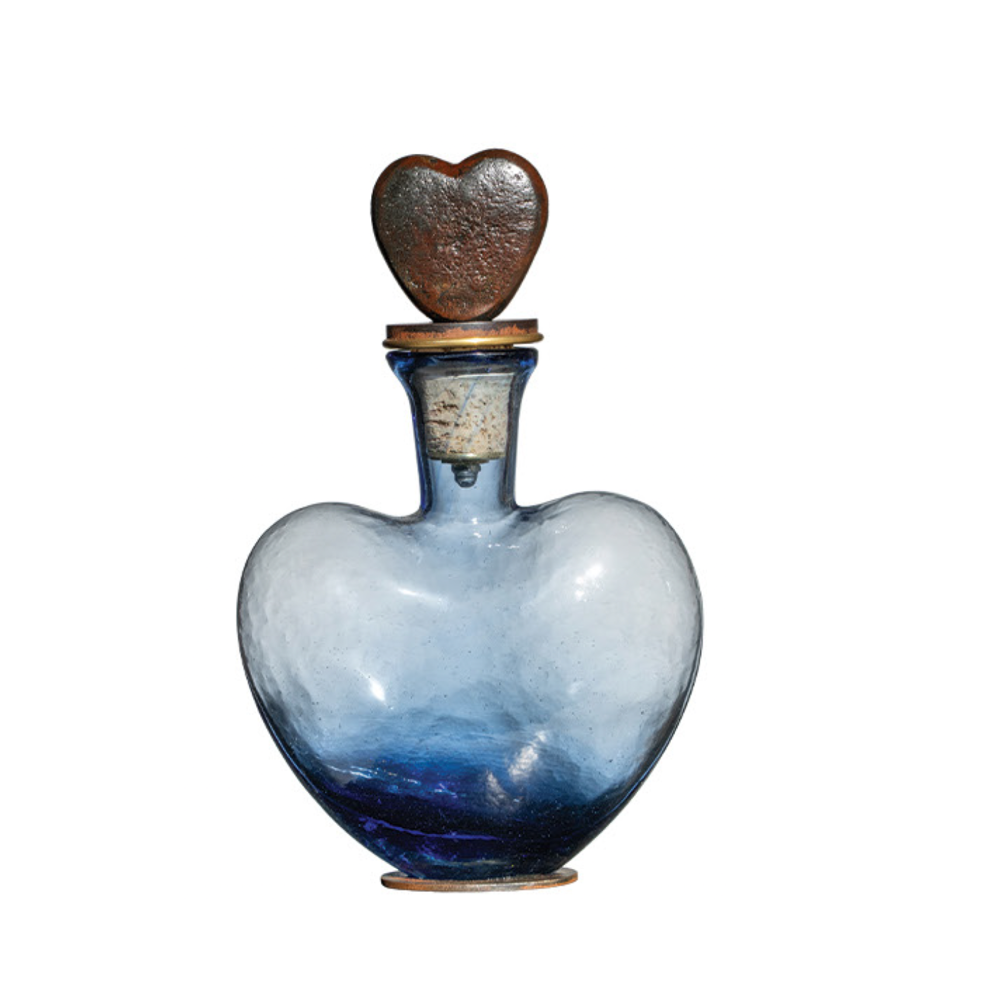 Dos Corazones Heart Decanter in Azure
