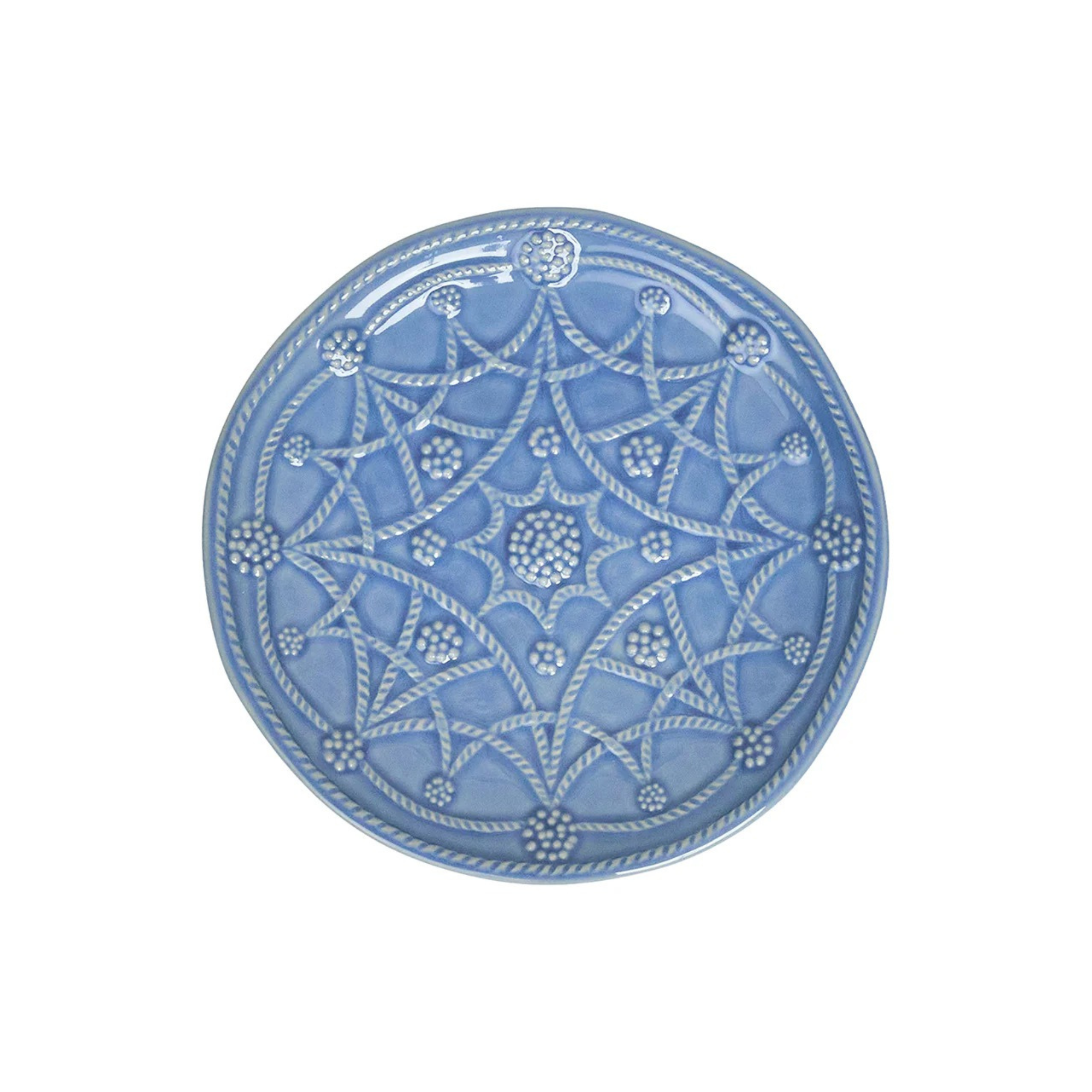 Jardins Du Monde Side/Cocktail Plate Assorted in Chambray -Set of 4