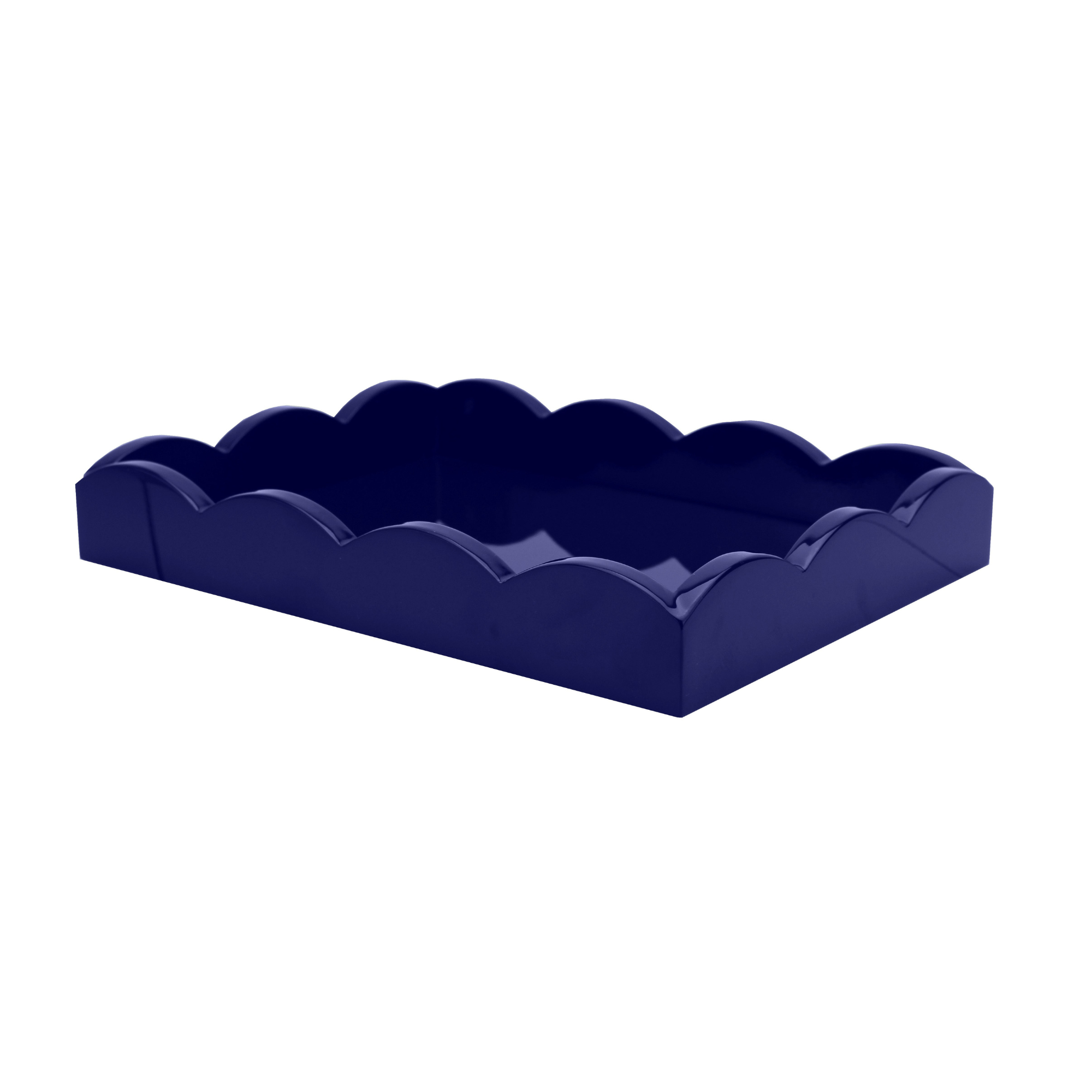 Navy Blue Scalloped Edge Tray