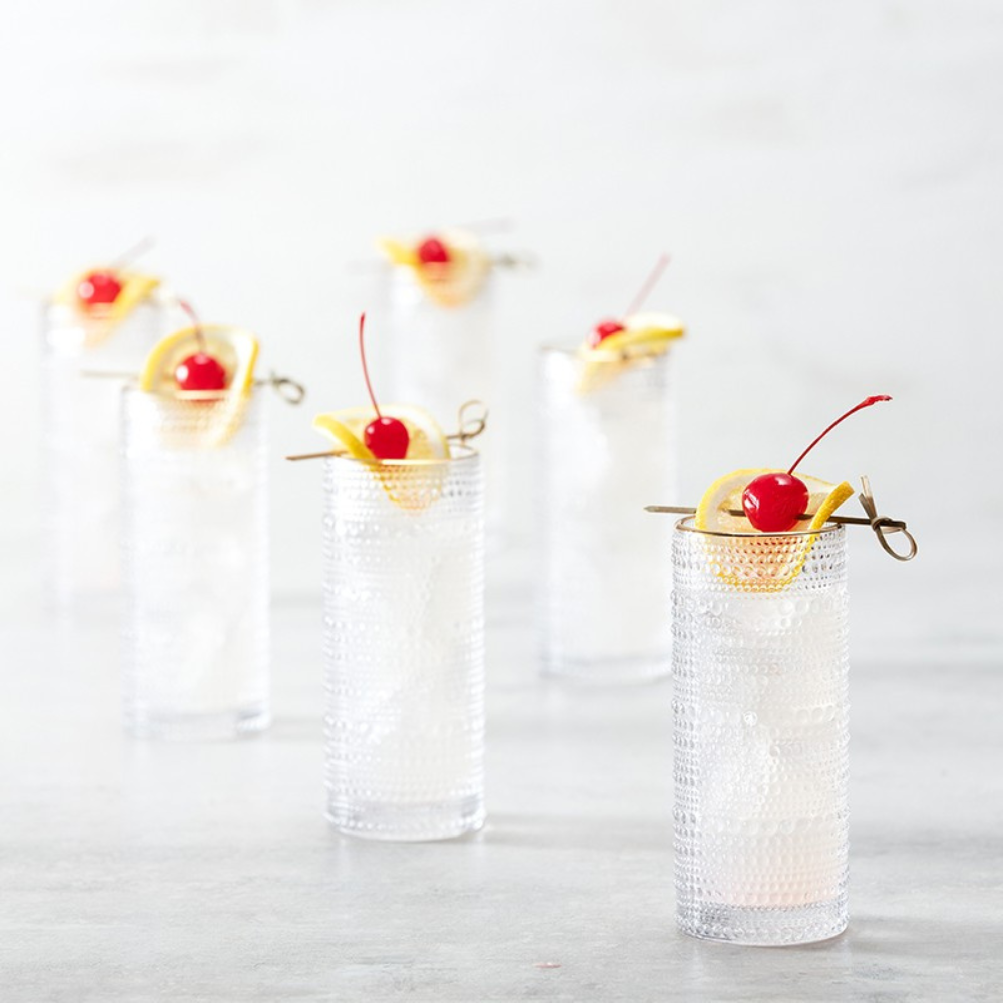 Jupiter Clear Gold Rimmed Highball - Set of 6