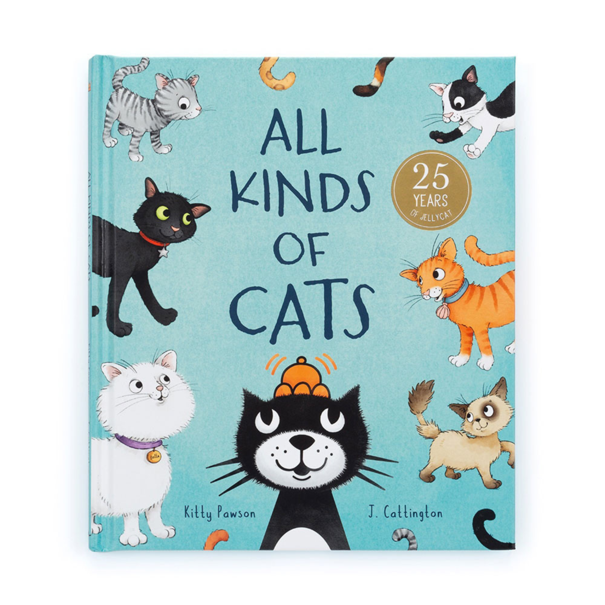 Jellycat Jack with All Kinds of Cats Book