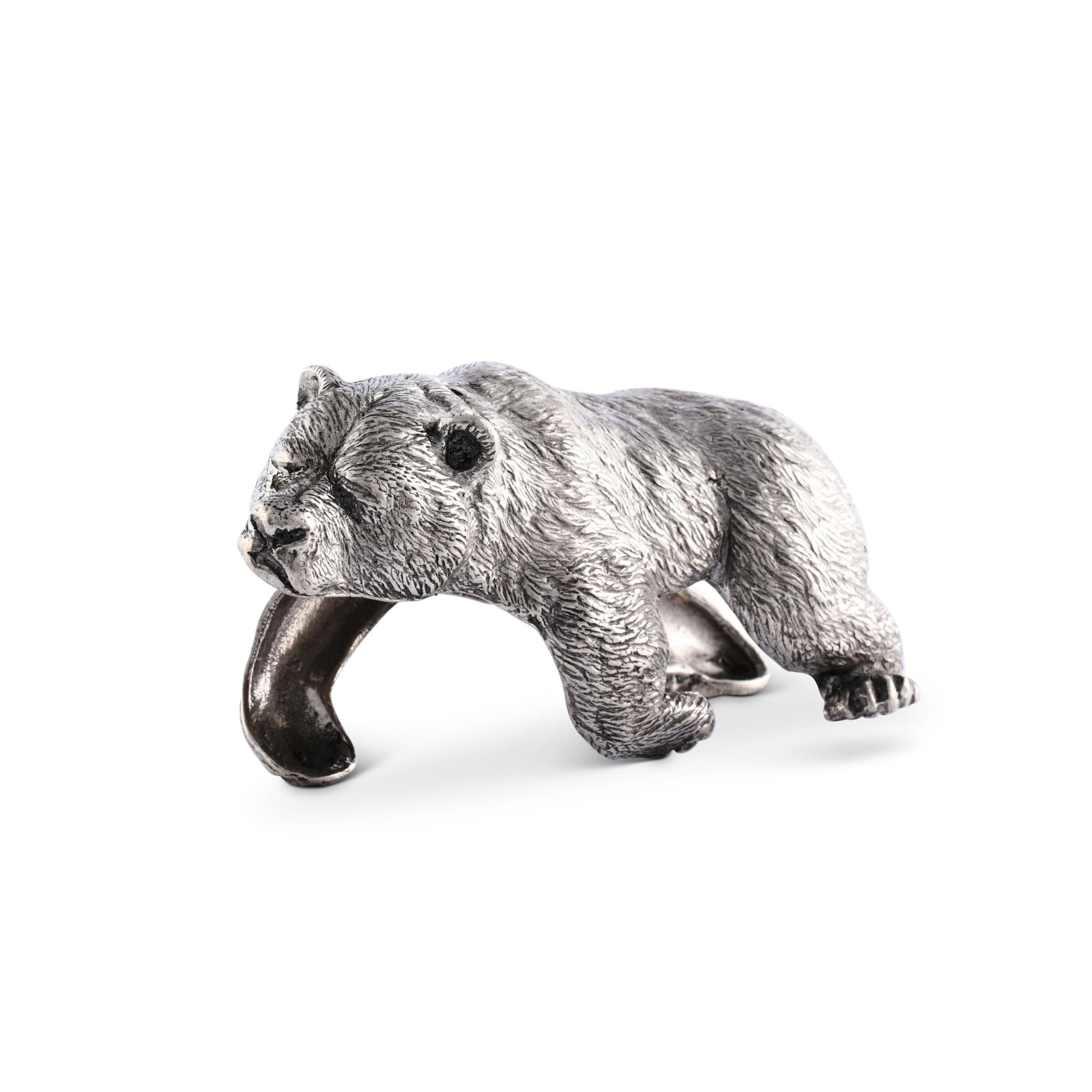 Vagabond House Sleeping Bear Napkin Ring Set