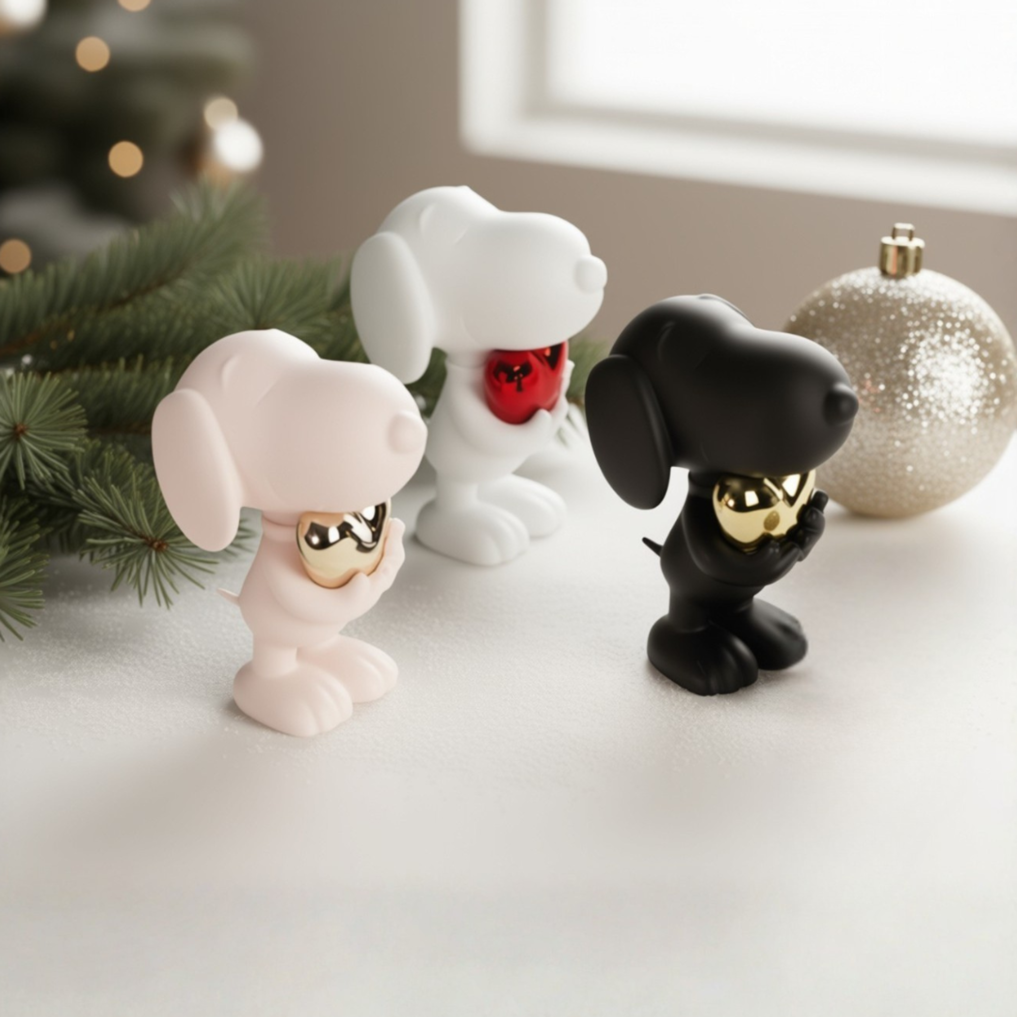 Set de Snoopy Heart Chromed