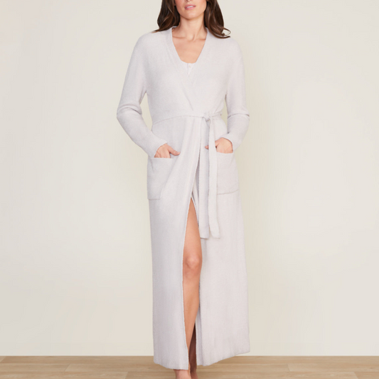 CozyChic Lite Women's Long Robe - Silver