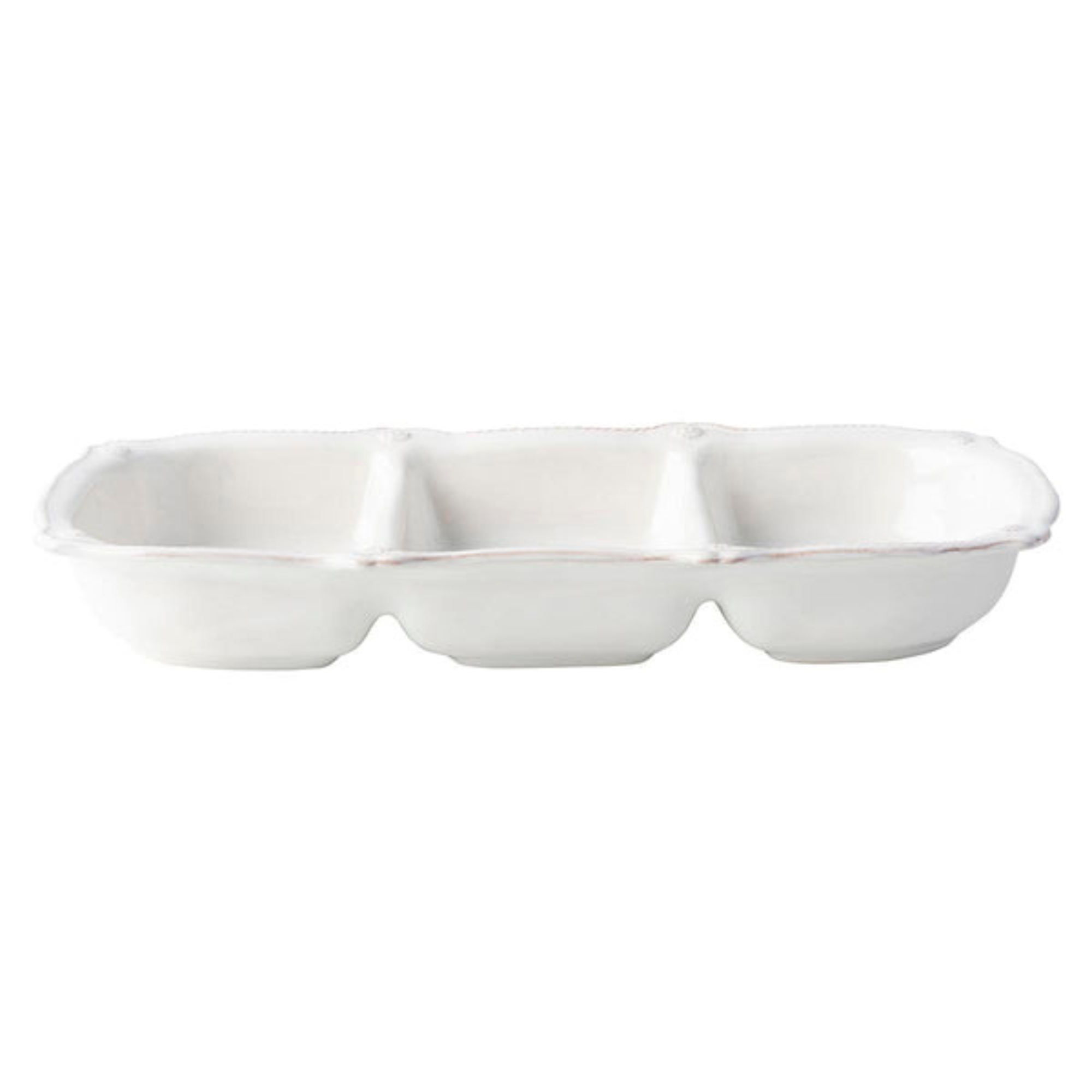 Berry & Thread 14" Triple Section Server Whitewash