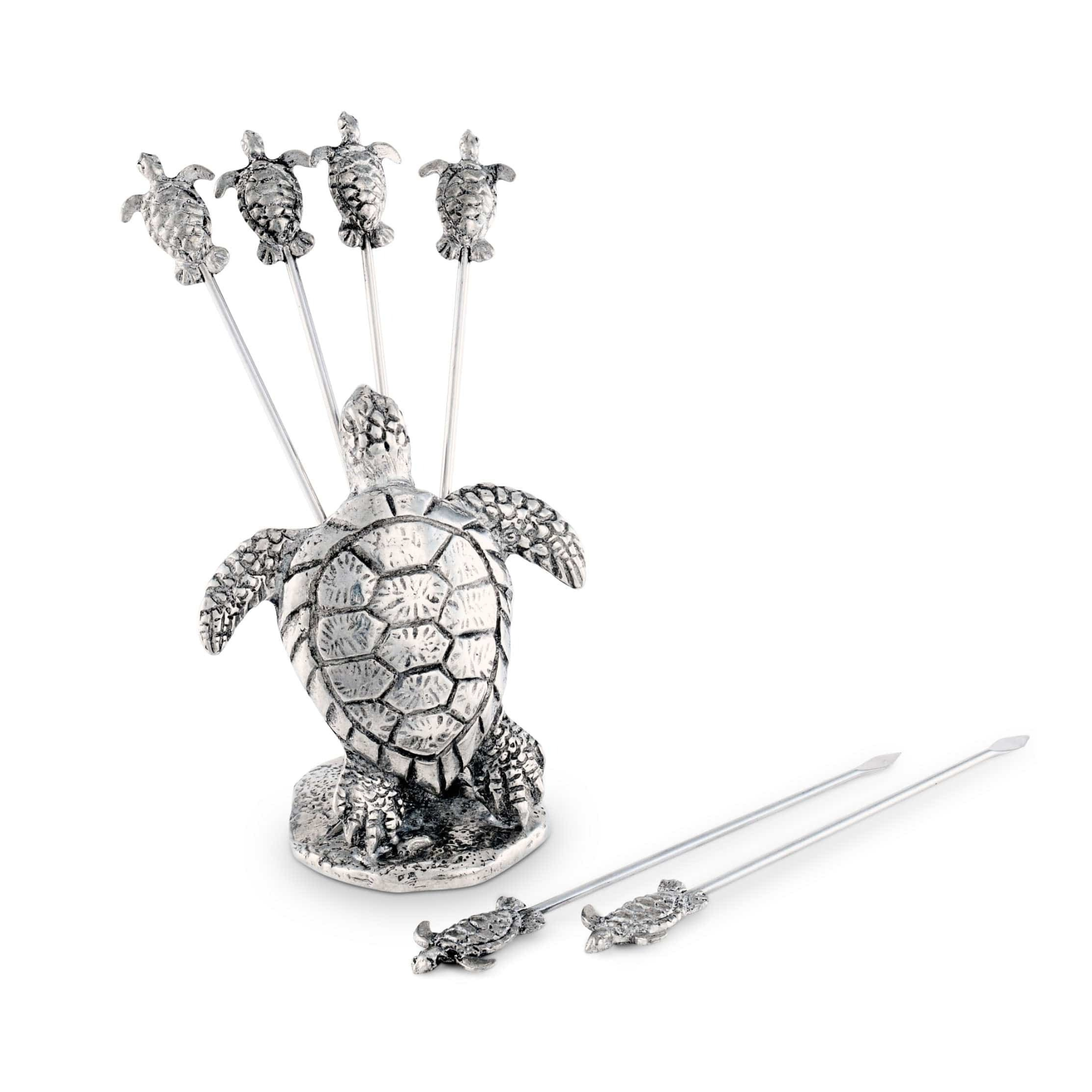 Pewter Sea Turtle Cheese Picks