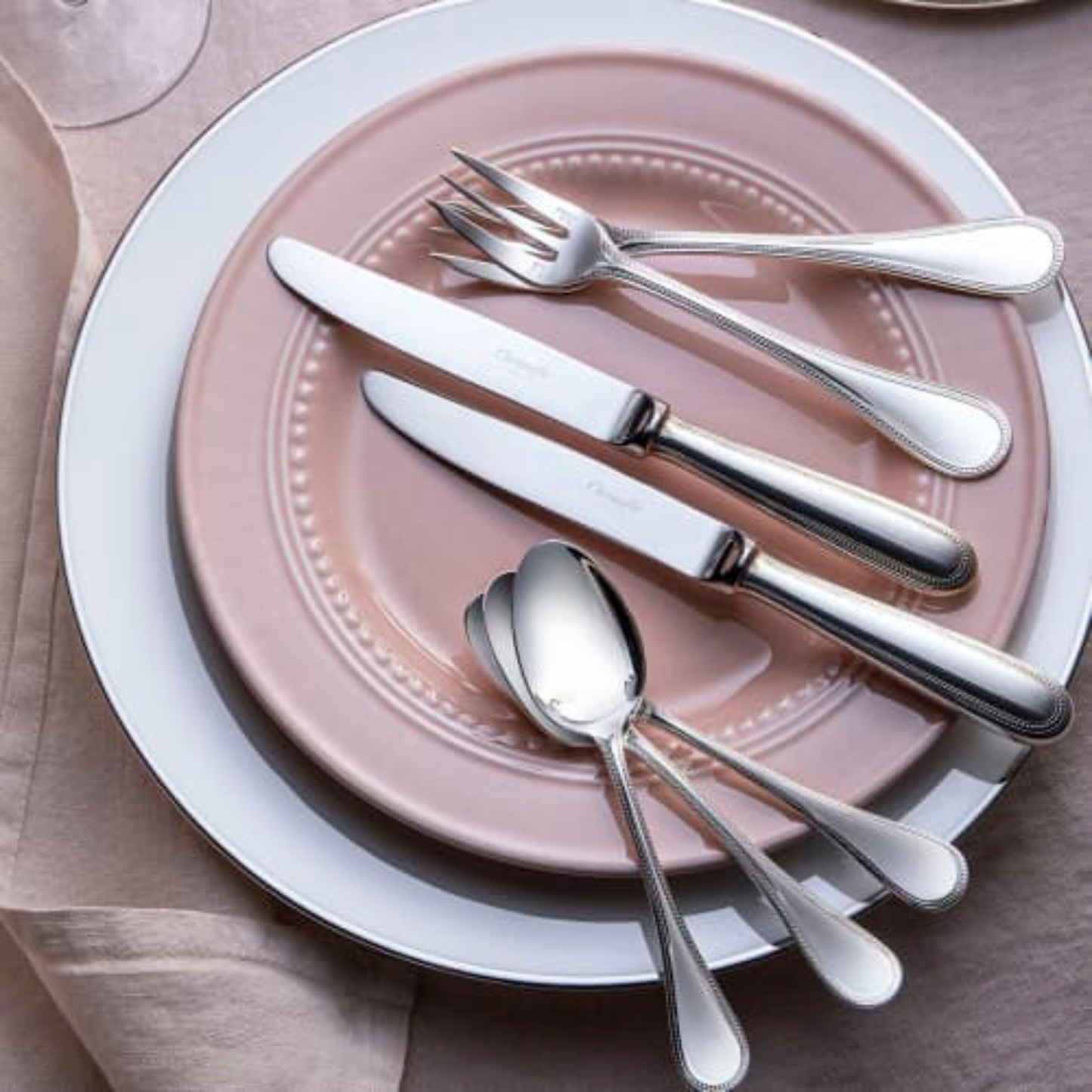 Perles 36-Piece Stainless Steel Flatware Set with Chest