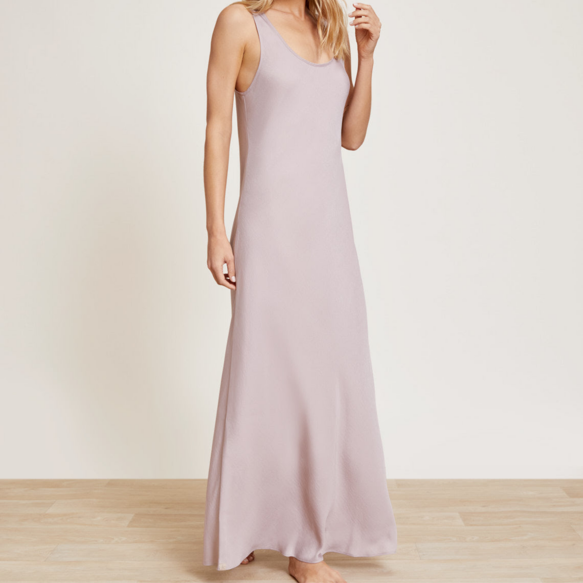 chinese dress ladies Trendy, Chic Women's Clothing Boutique Barefoot Dreams Oyster Satin-Like Sheer Mesh Dress for Women, Xs Lane 201 main image 1