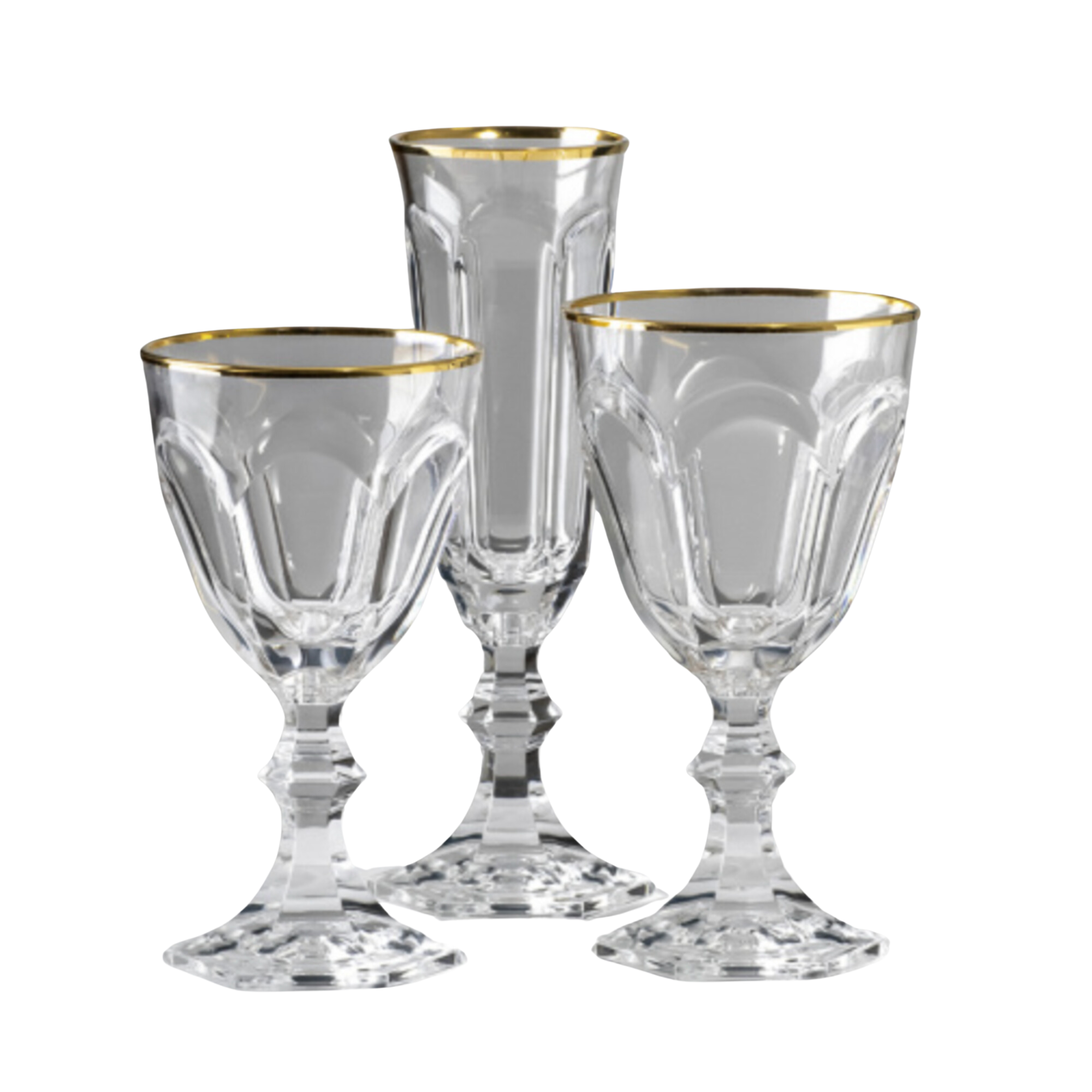 Dolce Vita Gold Thread Water Goblet - Set of 4