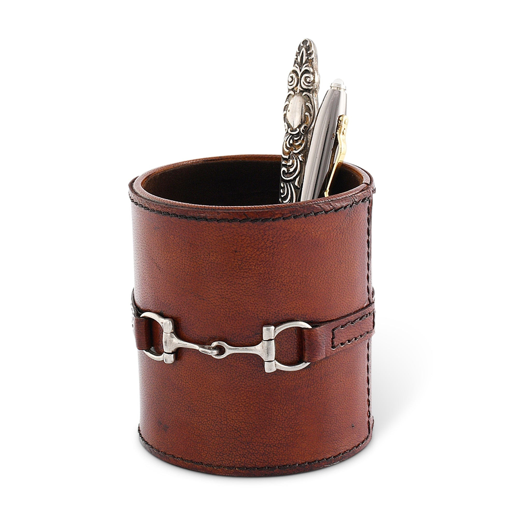 Equestrian Stirrup Leather Office Pen Holder