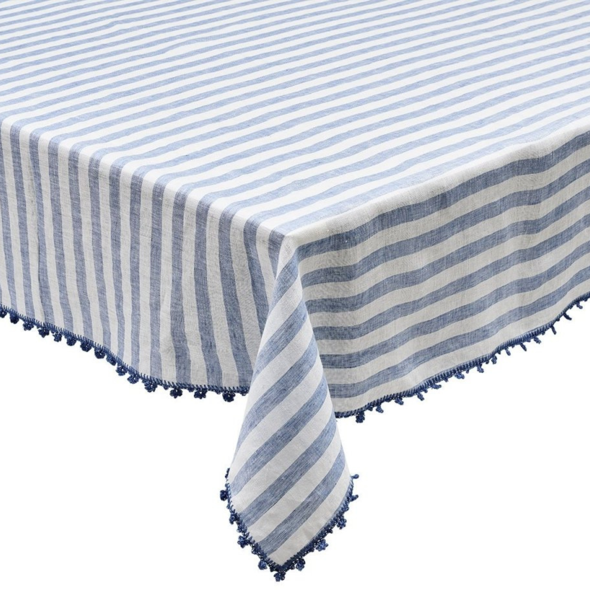 Linea Tablecloth in White & Blue