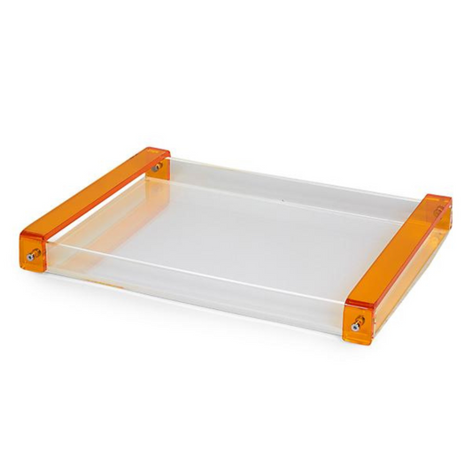 Acrylic Tray with Orange Handle