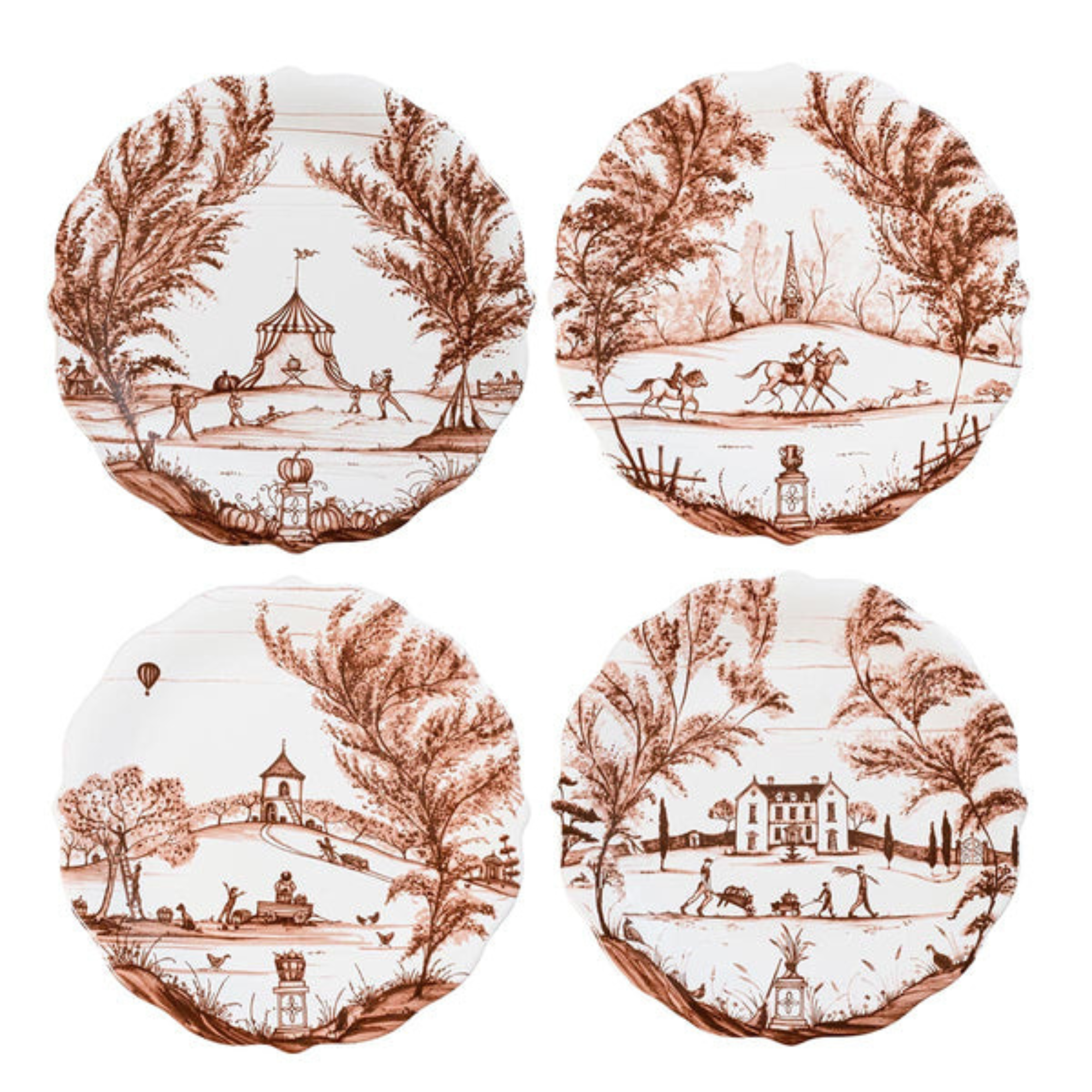 Country Estate Harvest Party Plate - Set of 4