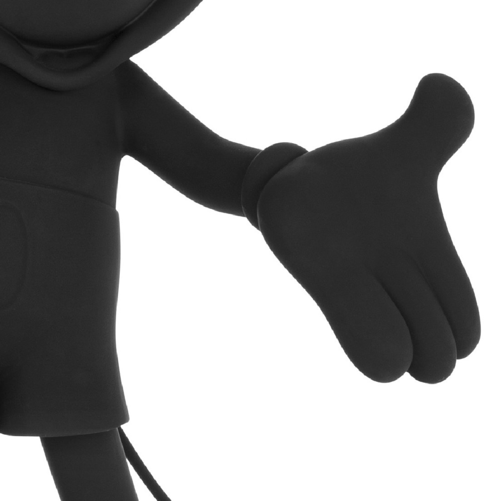 Mickey Mouse Welcome Sculpture in Matte Black - Small