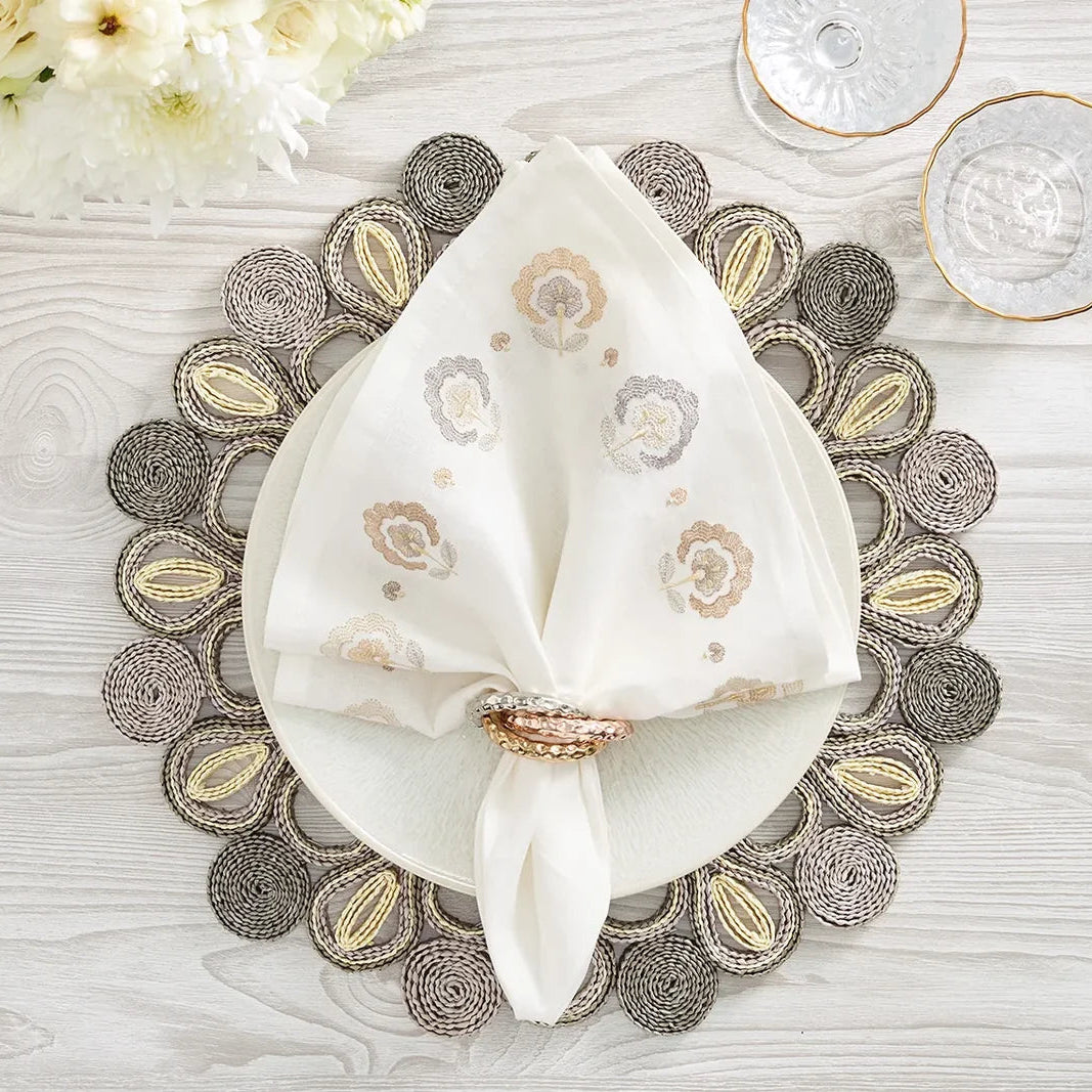 Marisol Placemat in Natural & Grey - Set of 4