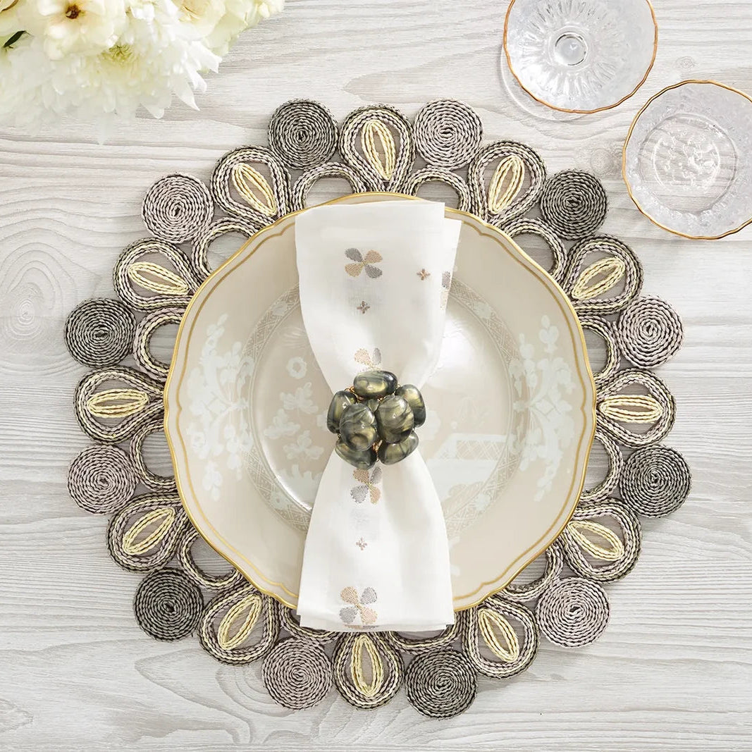 Marisol Placemat in Natural & Grey - Set of 4
