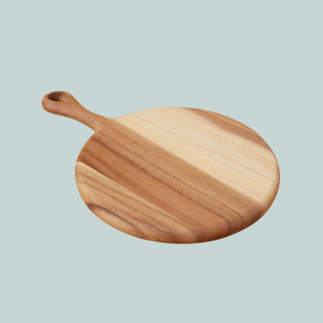 Acacia Round Board with Short Handle