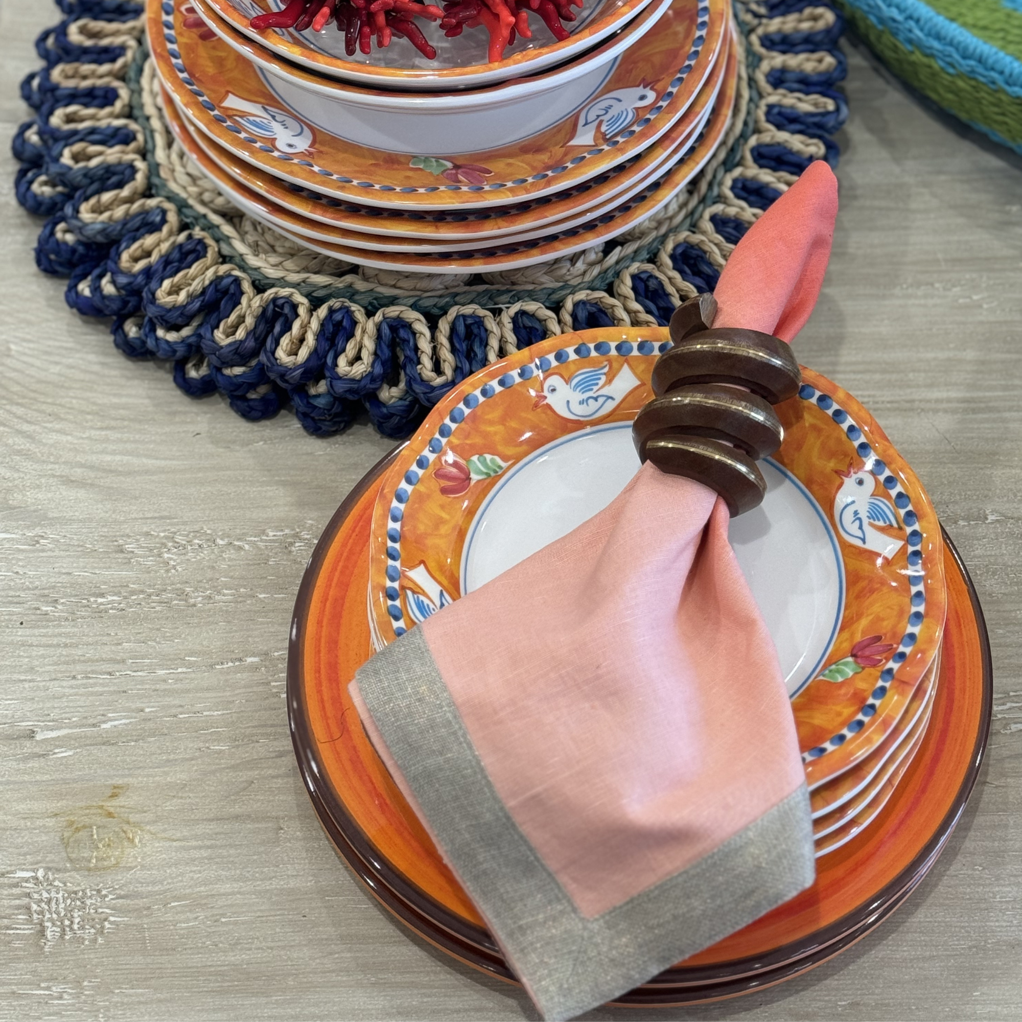 Melamine Campagna Uccello Salad Plate - Set of 4