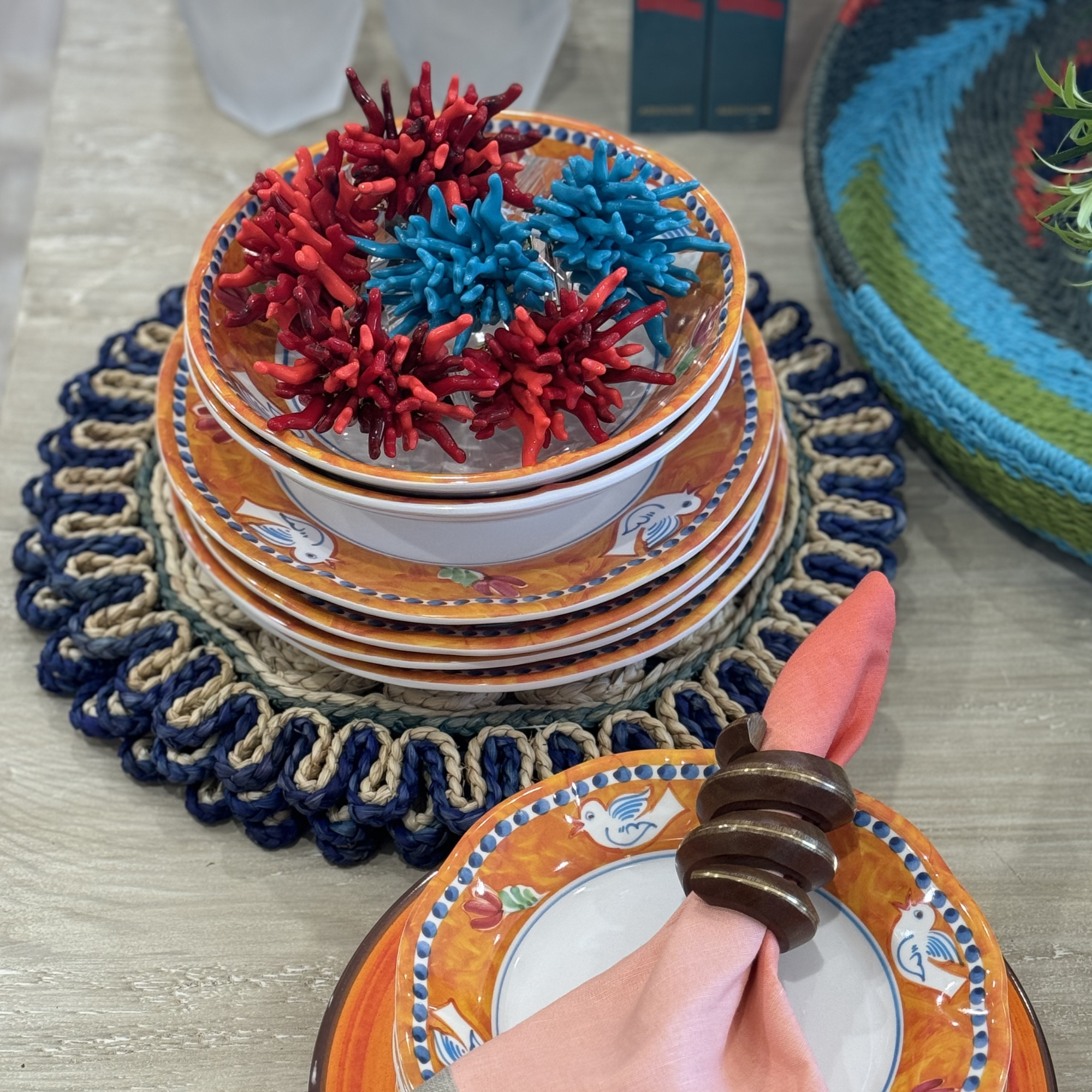 Melamine Campagna Uccello Salad Plate - Set of 4