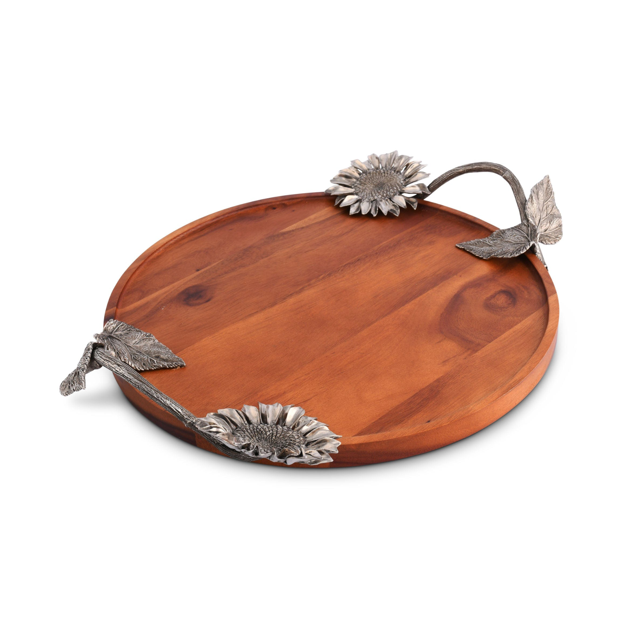 Sunflower Wood Serving Tray