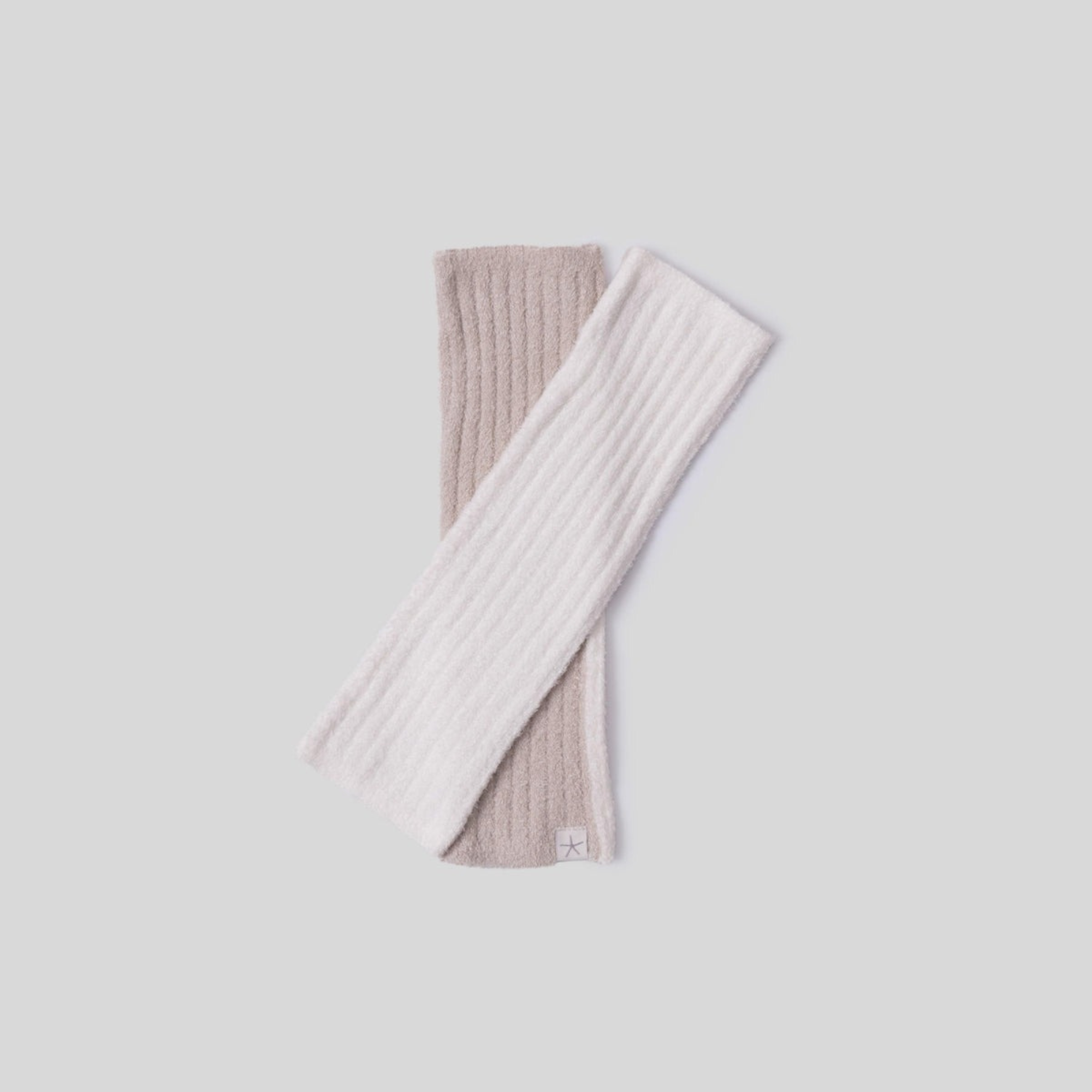 CozyChic Lite Ribbed Color Block Fingerless Gloves