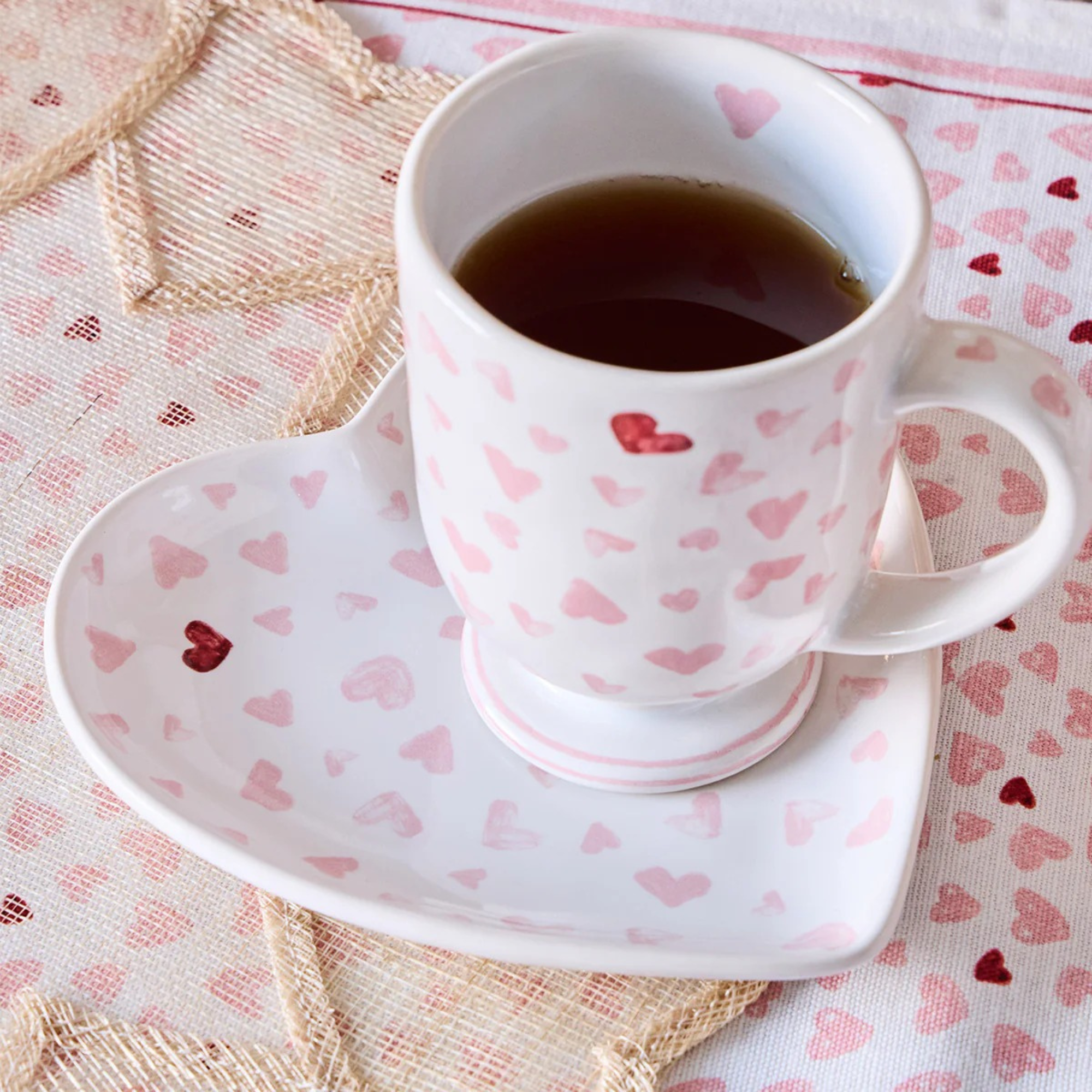 Love You More 7" Heart Tray - Set of 2