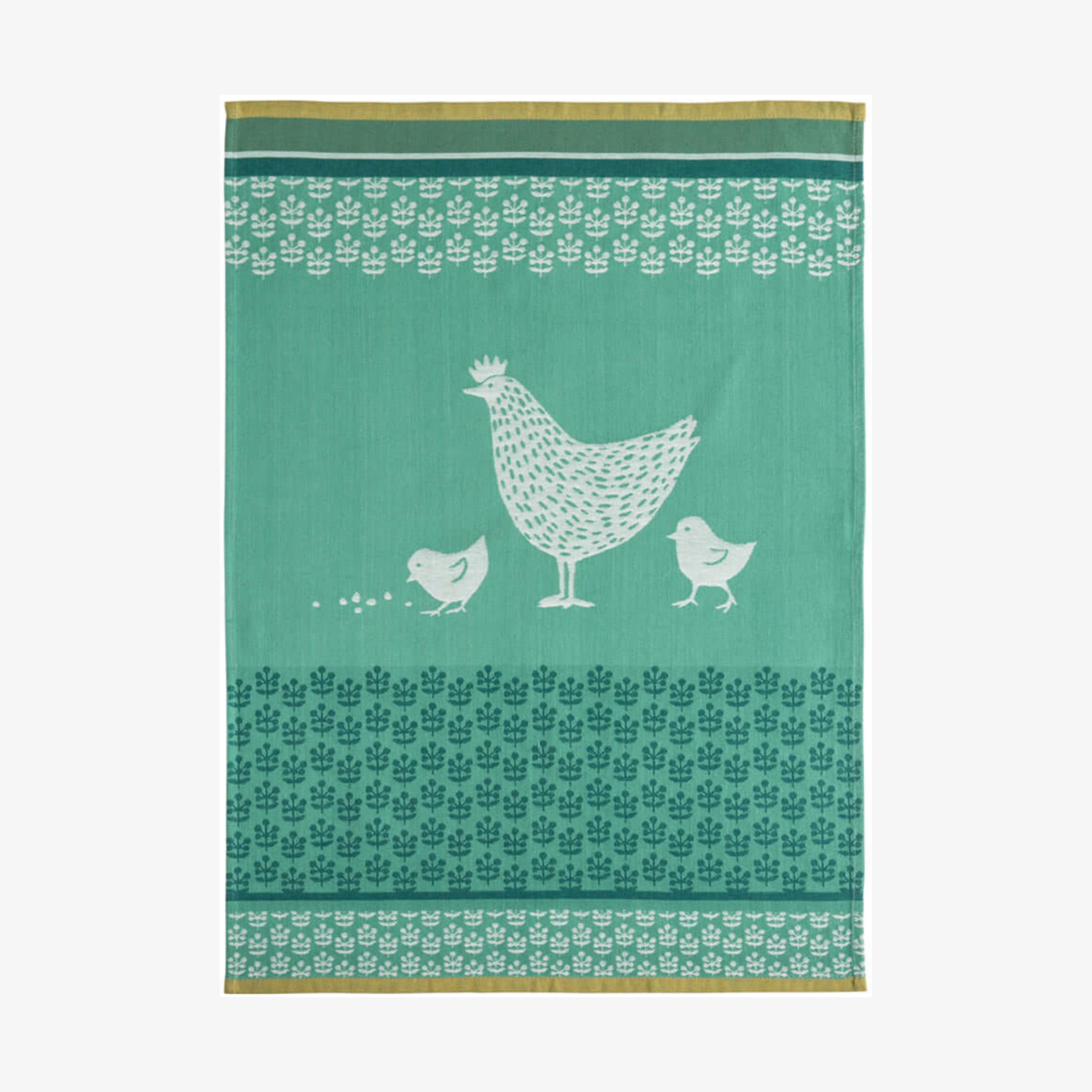 Coucke Green Hen Tea Towel - Set of 2