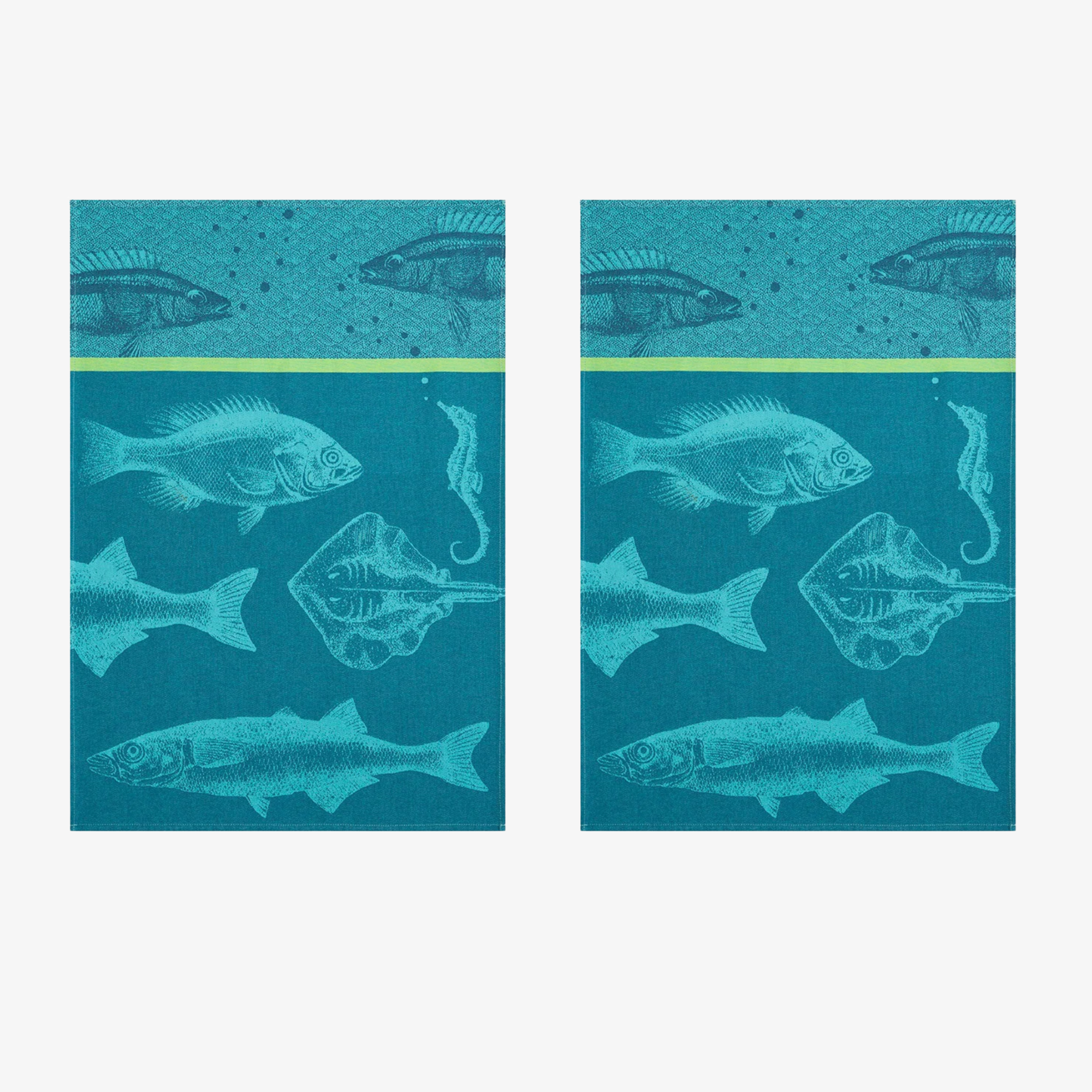 Coucke School of Fish Tea Towel - Set of 2