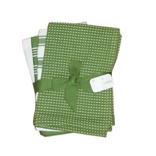 Green Basic Dish Towels (Set of 4)