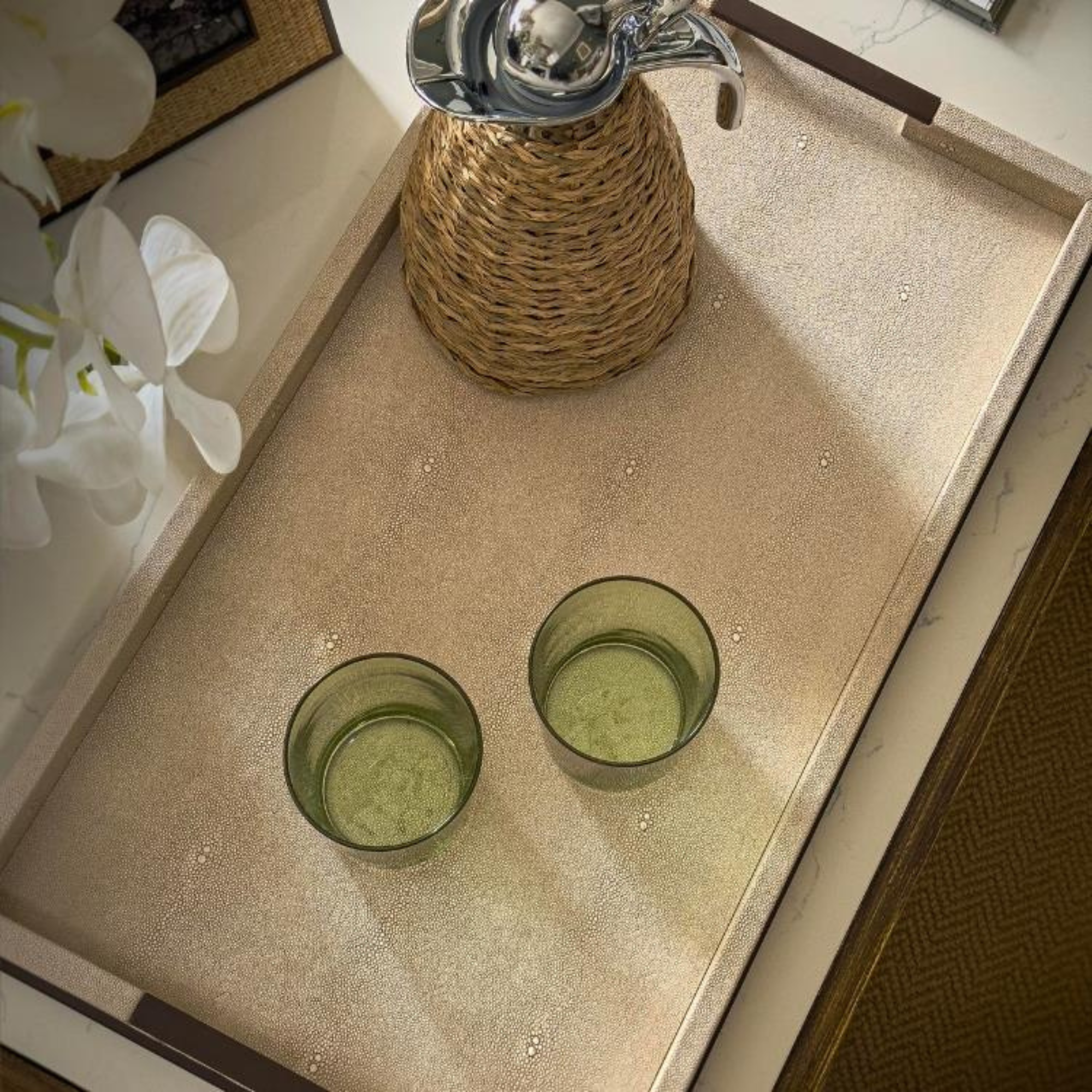 Sophie Paterson Collection: Large Ecru Shagreen Tray