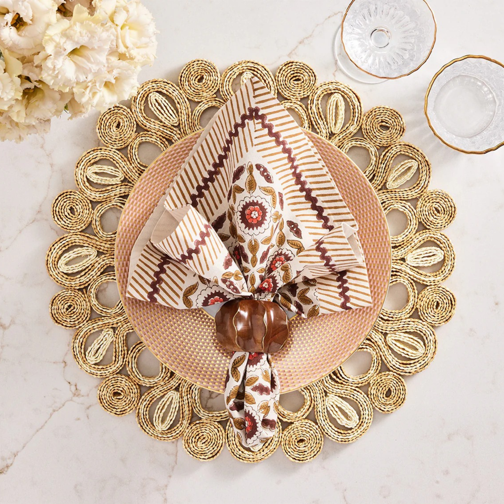 Marisol Placemat in Ivory & Natural - Set of 4