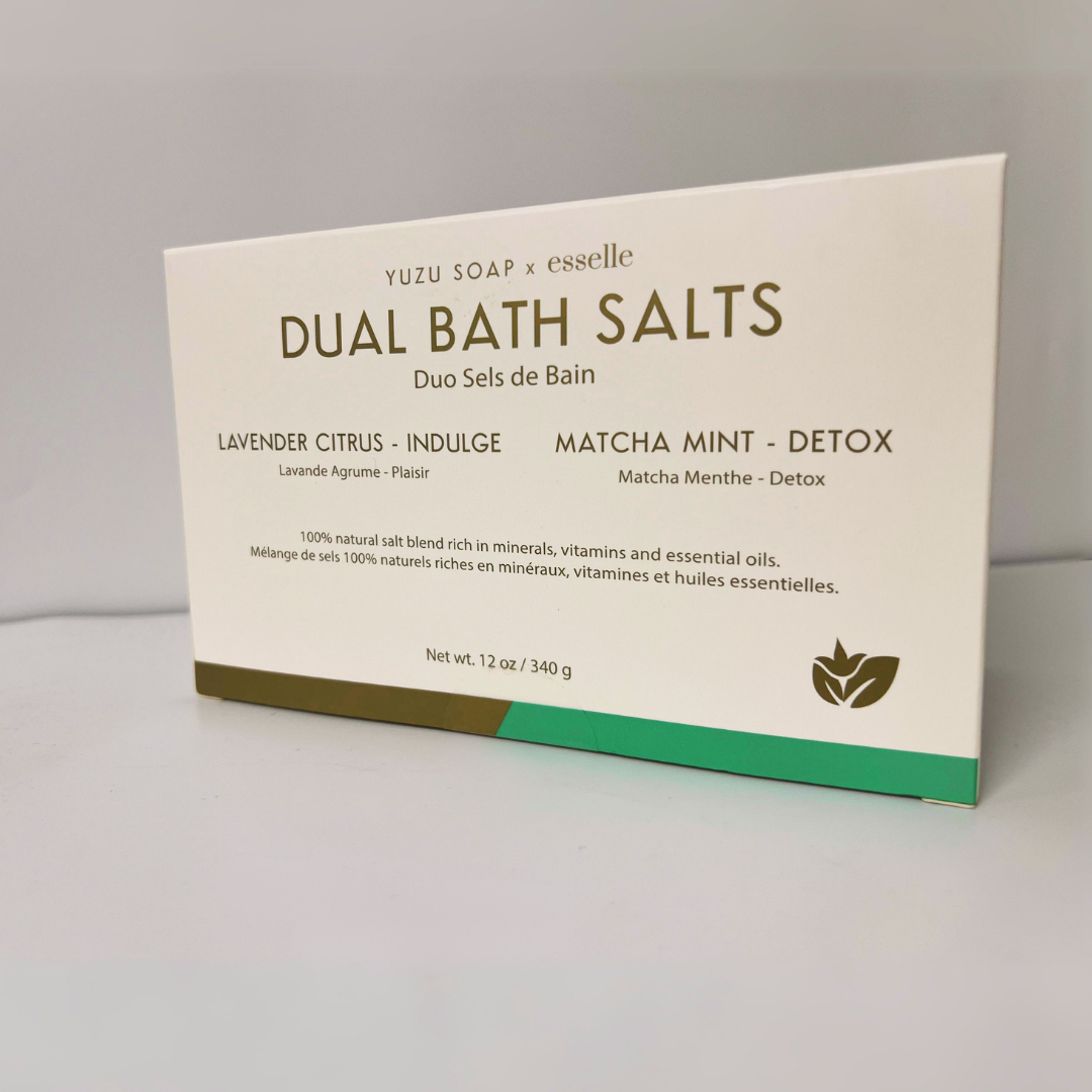 Dual Bath Salts - Lavender and Matcha Mint