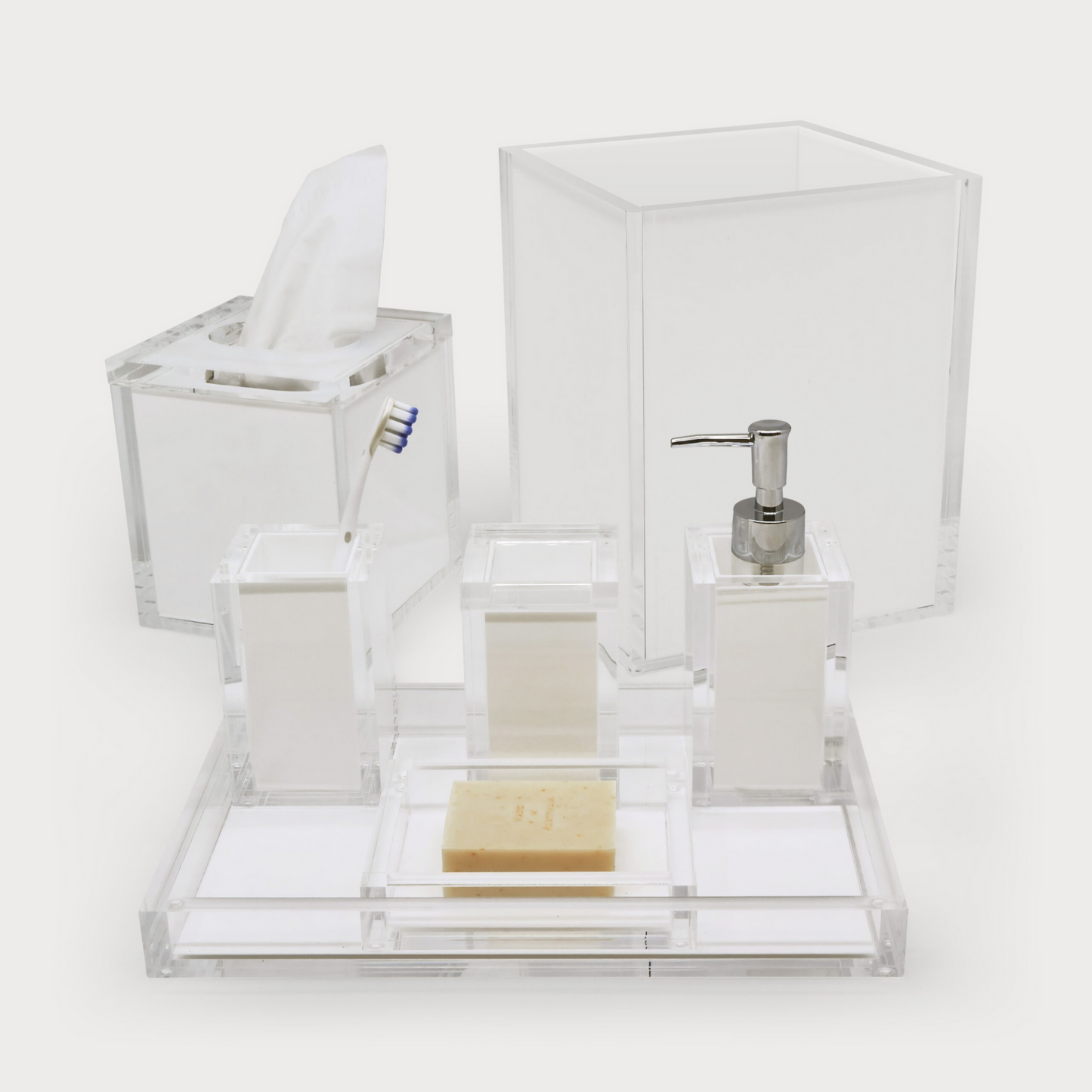 Lucite Bathroom Set